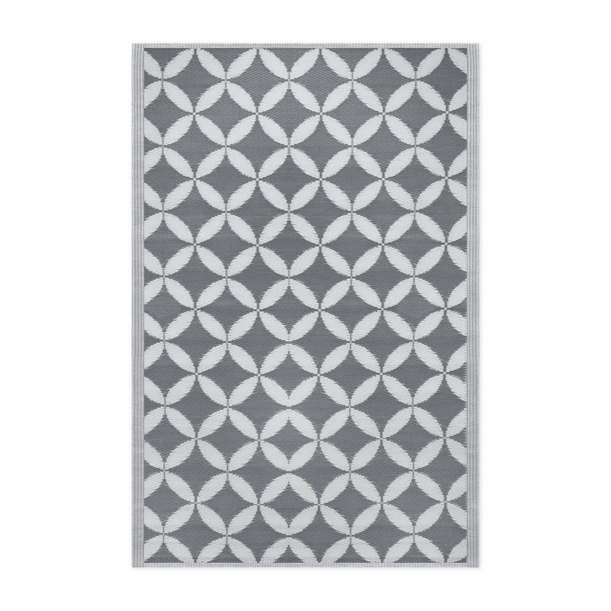 JEMIDI Dywan zewnętrzny 120 x 180 cm – dywan na taras, balkon, do ogrodu, na balkon, do ogrodu, kolor jasnoszary