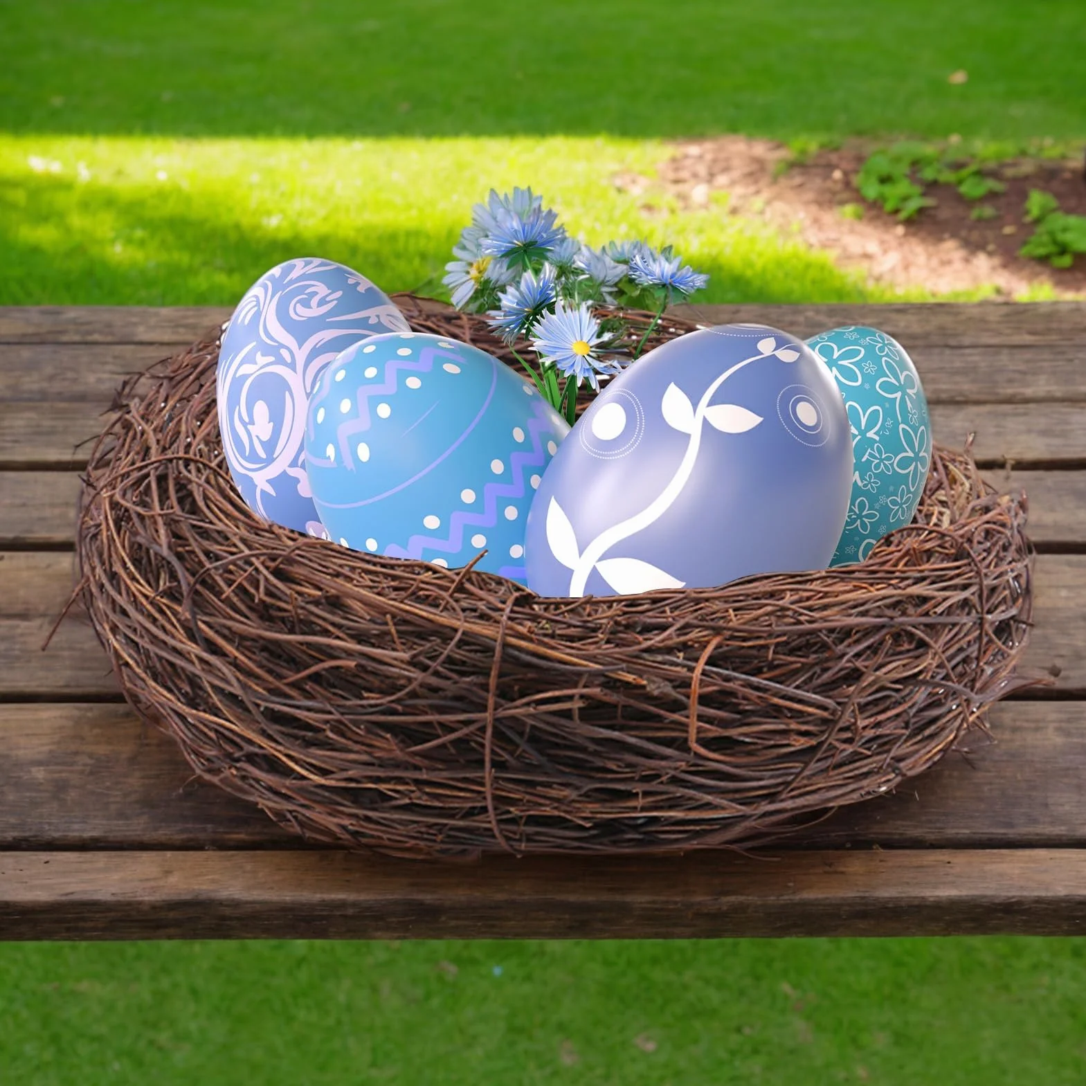 Bird Nest - Easter Artificial Nest, Warm Breathable Decorative Bird House with Realistic Design, Perfect for Home, Window Display, Woodlands Decor, Seasonal Crafts and Holiday Decorations
