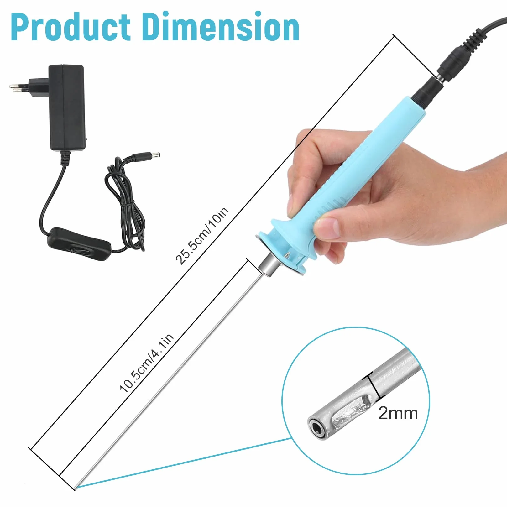 Elektryczne narzędzie do cięcia styropianu, 18 W, 10 cm, elektryczne narzędzie do cięcia styropianu AC110-240 V, przecinak do cięcia gorącego drutu do cięcia krawędzi, cięcie cieplne, sztyft do