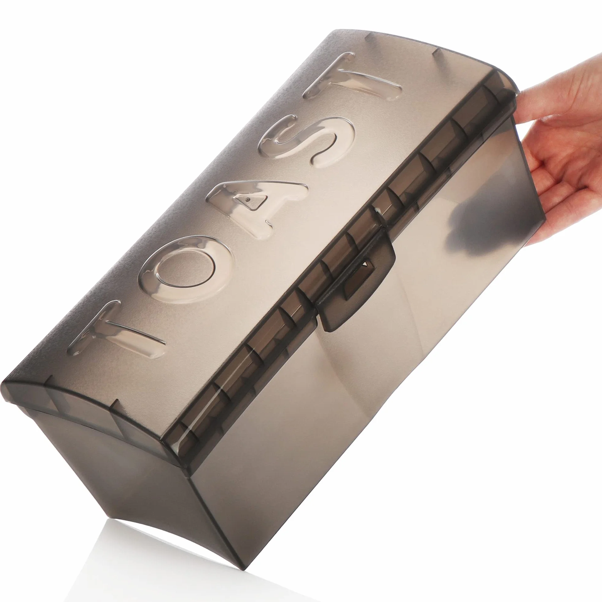 COM-FOUR® Pojemnik na chleb tostowy szary 1 sztuka
