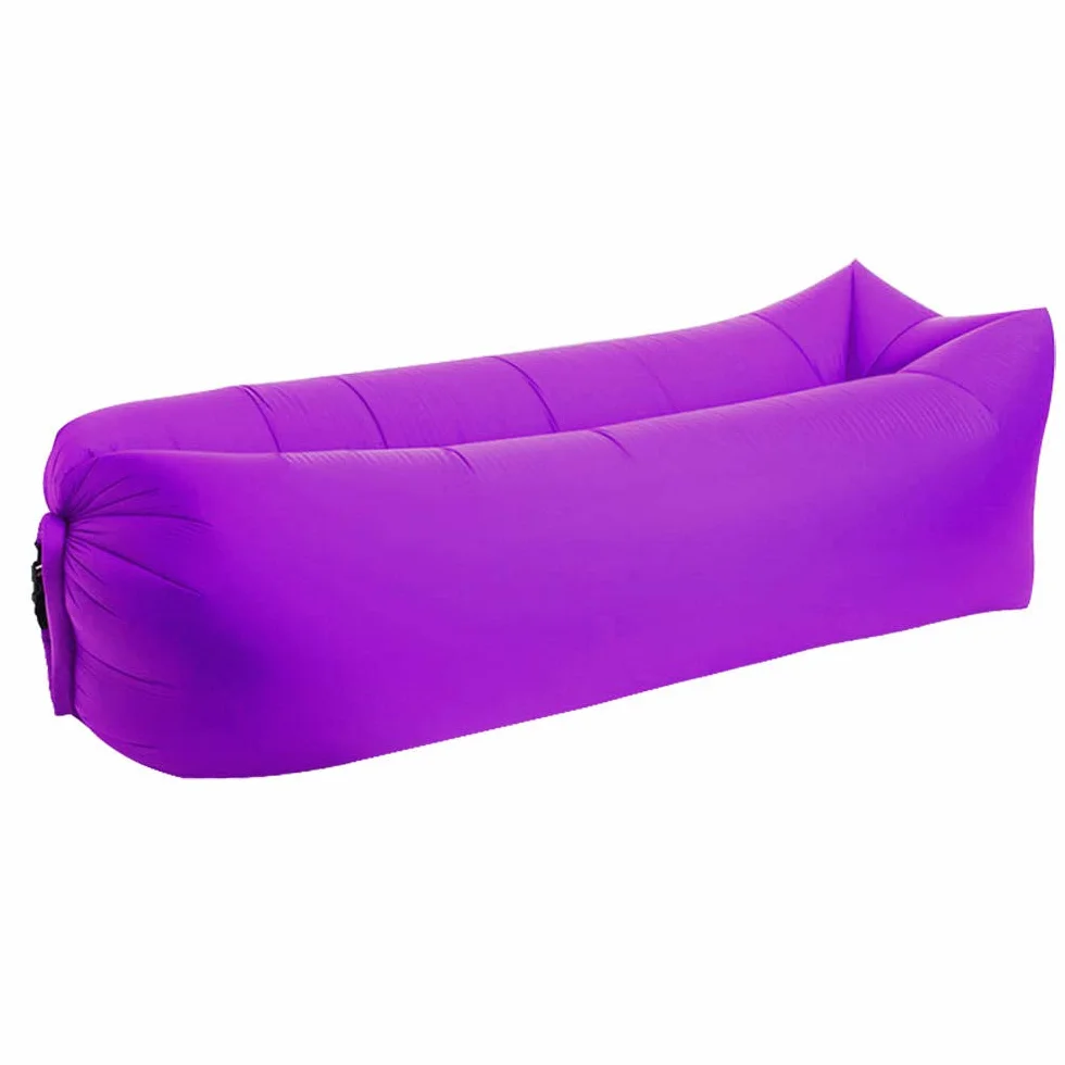 Wysokiej jakości kwadratowa sofa Lazy Sleeping Bag szybka torba na nadmuchiwanie, sofa kempingowa, leżak plażowy, fioletowy, kwadratowy