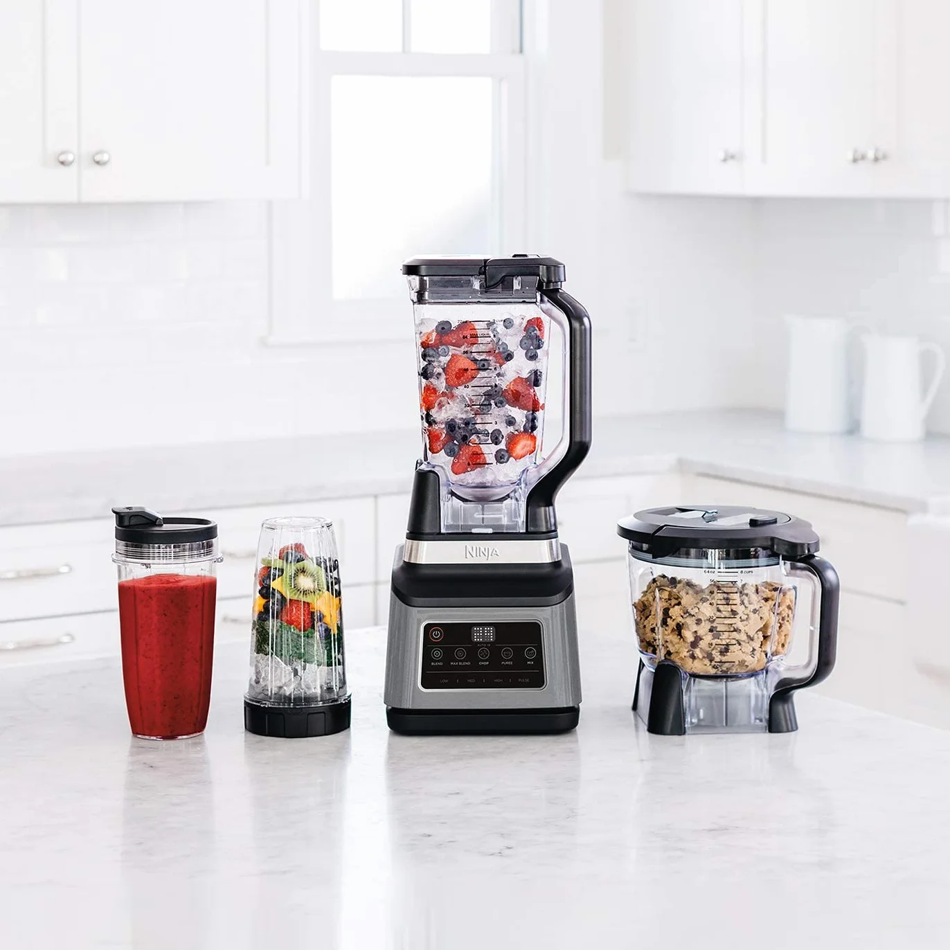Ninja Robot kuchenny 3 w 1 BN800UK 1200 W, miska 1,8 l, czarny/srebrny