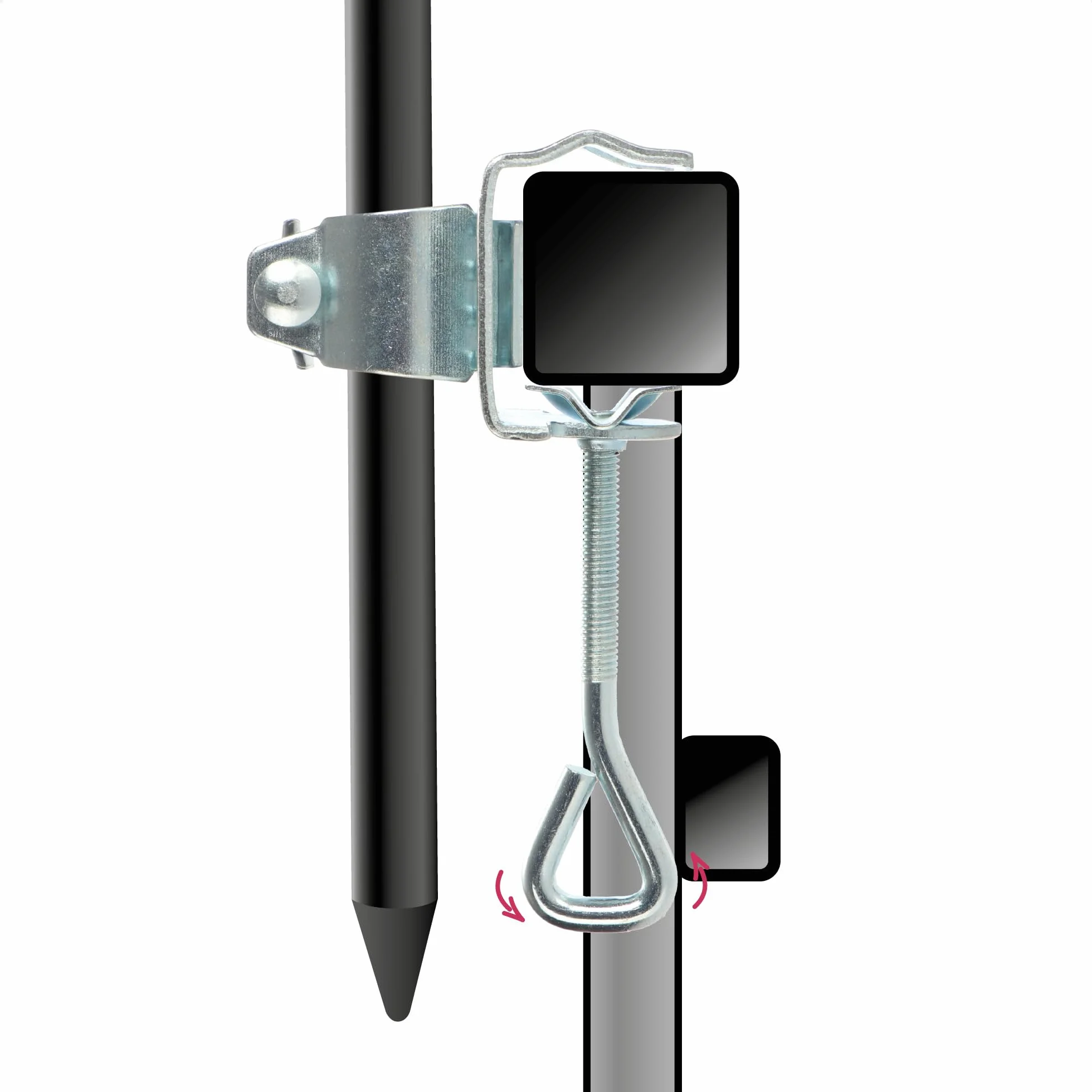 COM-FOUR® stojak na parasol – parasol na balustradę lub balkon – stopka parasolowa na balkon i taras (Ø 19-32 mm, 01 Stück)
