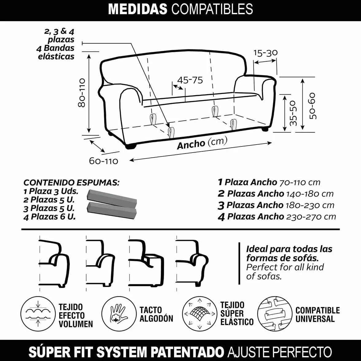 SOFASKINS® Super elastyczny pokrowiec na sofę, pokrowiec na sofę 1-osobową, z ekskluzywnym wzorem, oddychający, wygodny i trwały, pokrowiec na sofę wymiary (70-110cm), kolor trawa