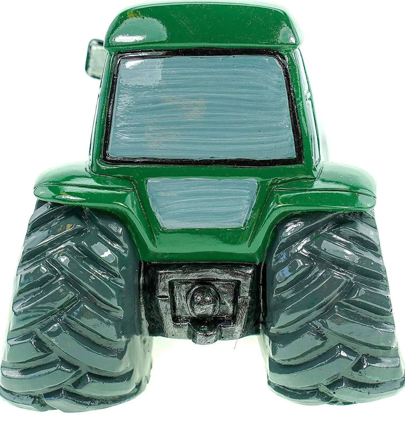 przepiękna skarbonka, skarbonka, traktor z kroplami w kolorze zielonym