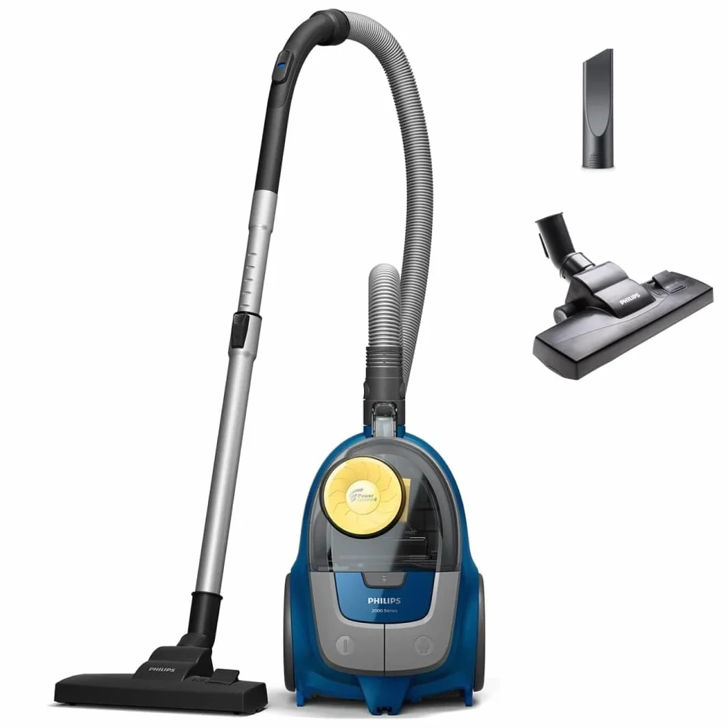 Philips Odkurzacz bezworkowy z Serii 2000, duża moc ssania - 850W, Filtr Super Clean Air, Technologia PowerCyclone 4, Uniwersalna Nasadka do każdego typu podłóg, mały i lekki, niebieski (XB2125/09)