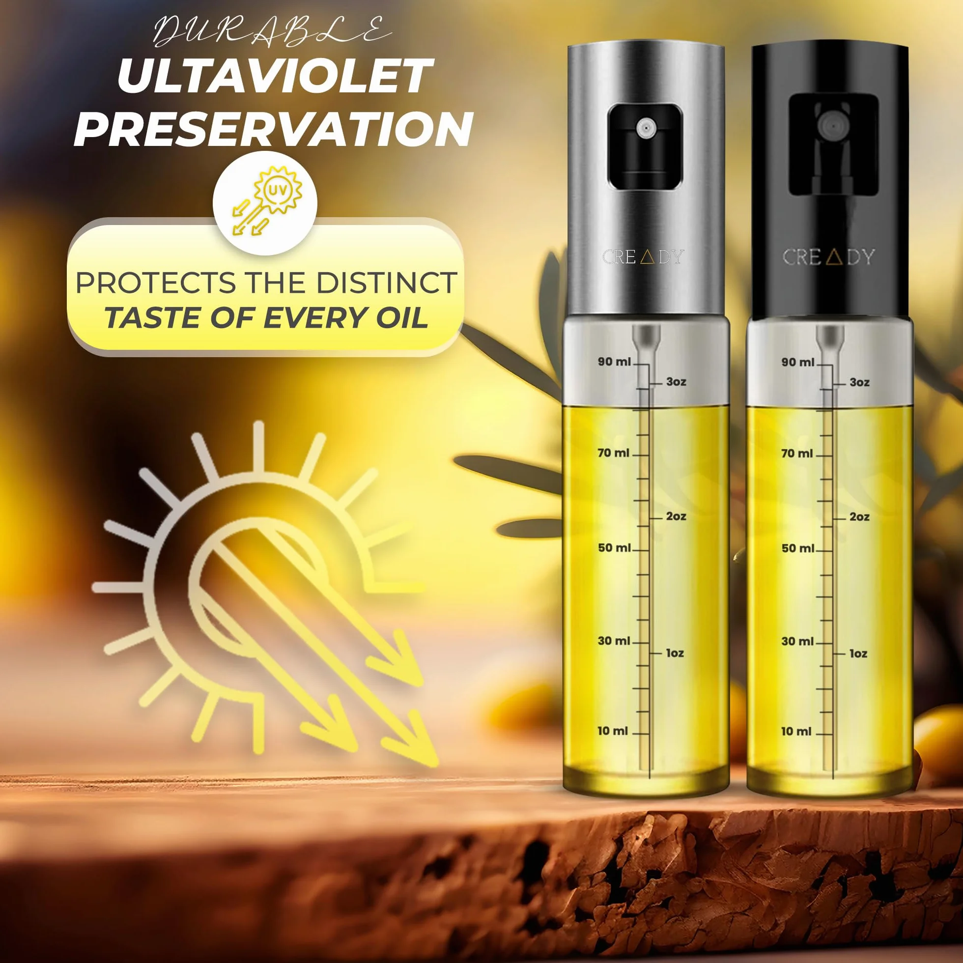 CREADY Spray do gotowania ze stali nierdzewnej 100 ml 2 szt. Dozownik oleju w sprayu do frytkownicy