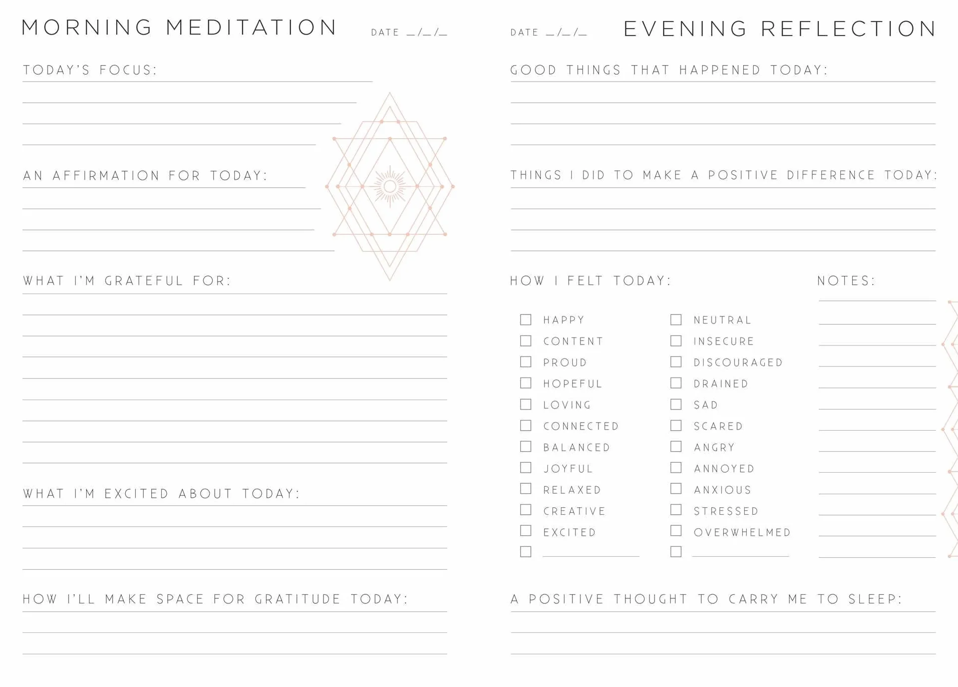 Gratitude: A Day and Night Reflection Journal (90 Days)