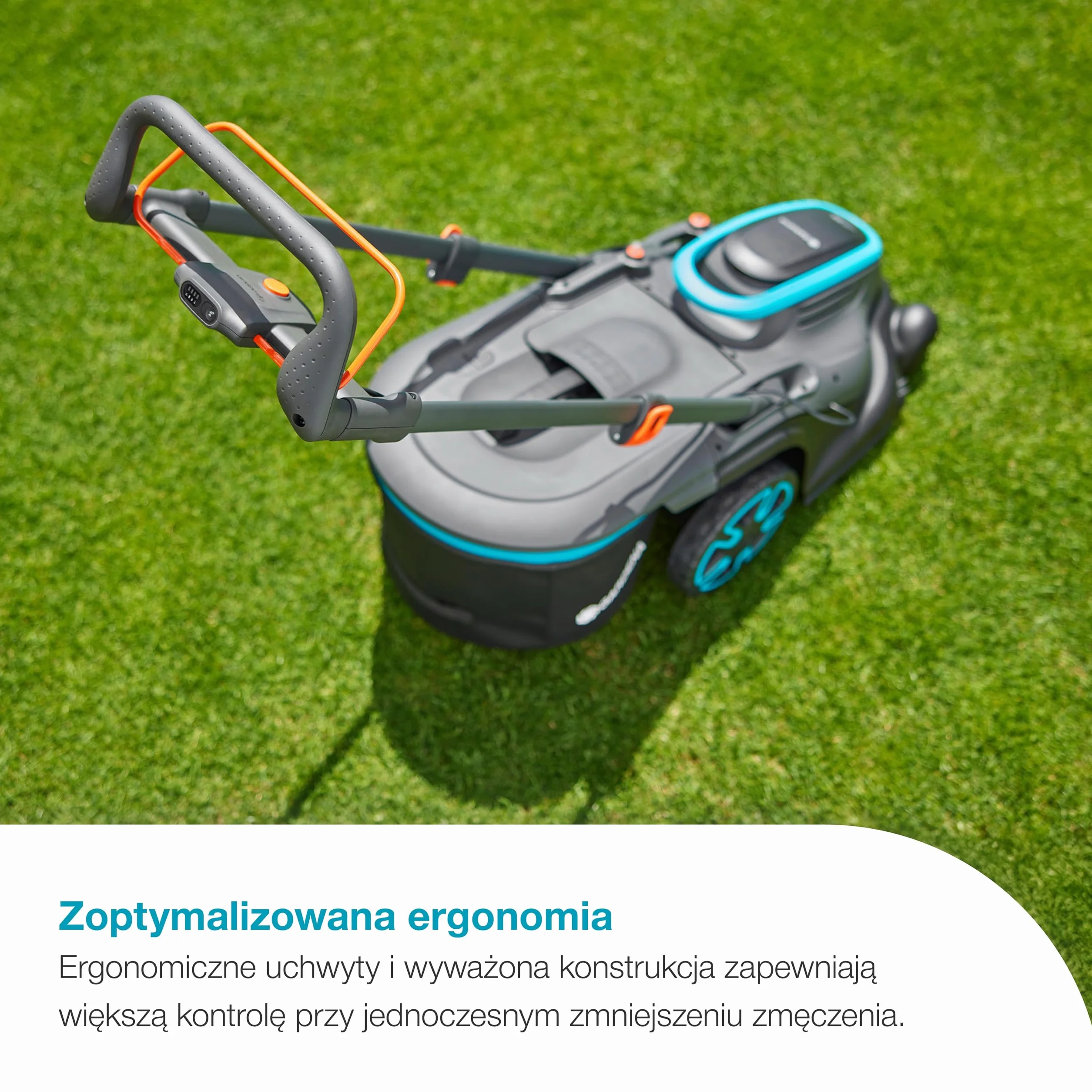 Gardena Kosiarka akumulatorowa PowerMax Duo 46/36 V, szerokość koszenia 46 cm, technologia DuoBlade, w tym akumulator POWER FOR ALL, ergonomiczna konstrukcja, wydajne koszenie trawnika (14646-65)