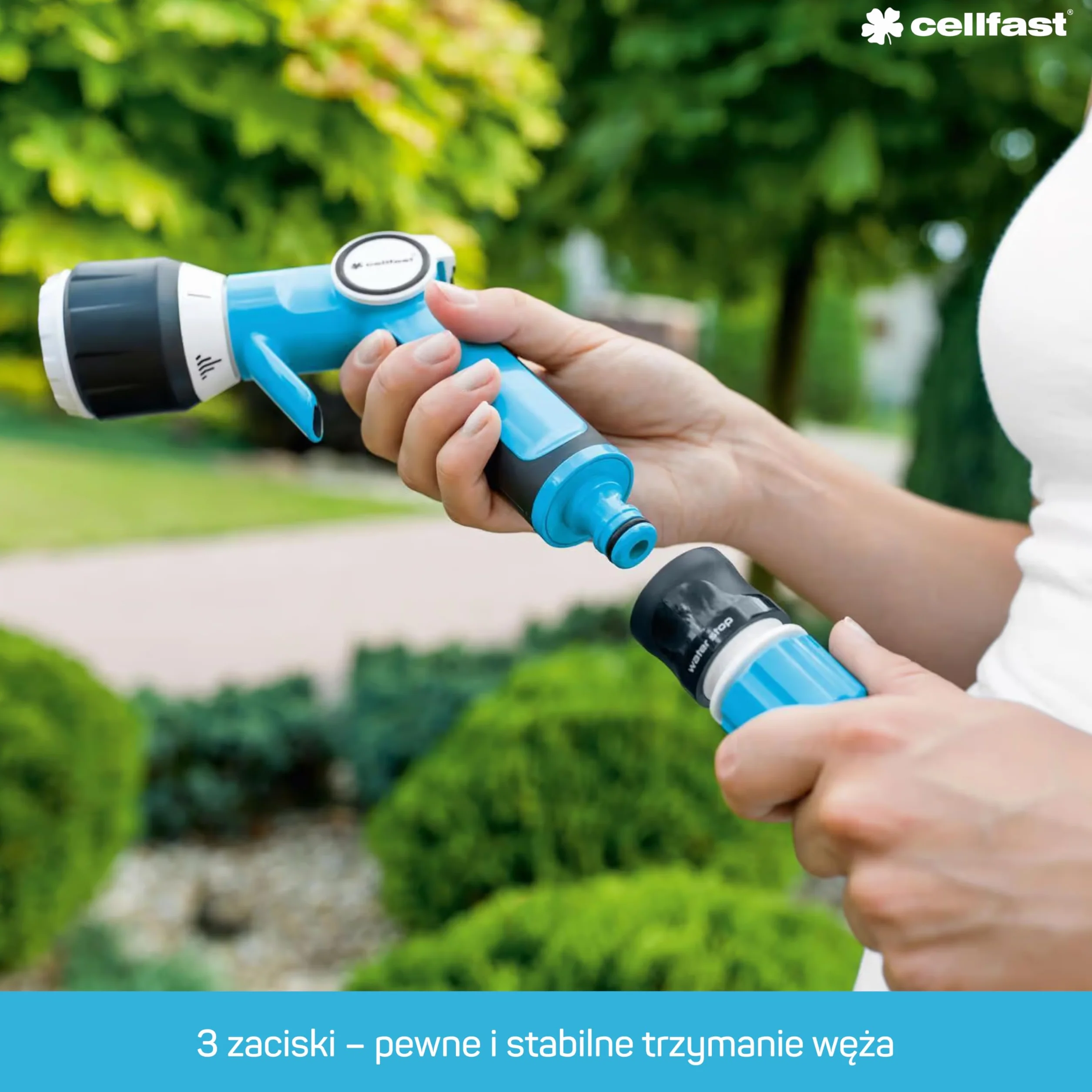 Cellfast Szybkozłącze - stop IDEAL™ 3/4", Połączenie dwóch końców węży, Tworzywo PC/ABS, Ergonomiczny kształt, 51-625