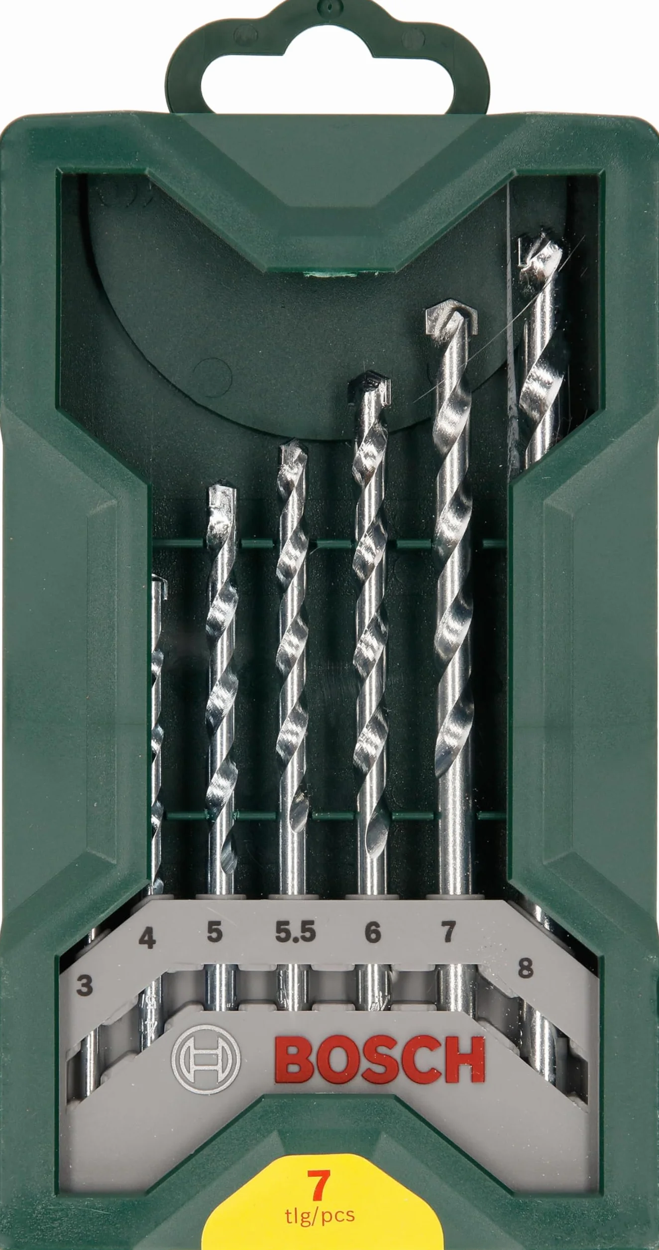 Bosch Mini-X-Line 7-częściowy zestaw wierteł do kamienia (do kamienia, Ø 3-8 mm, osprzęt do wiertarko-wkrętarki)