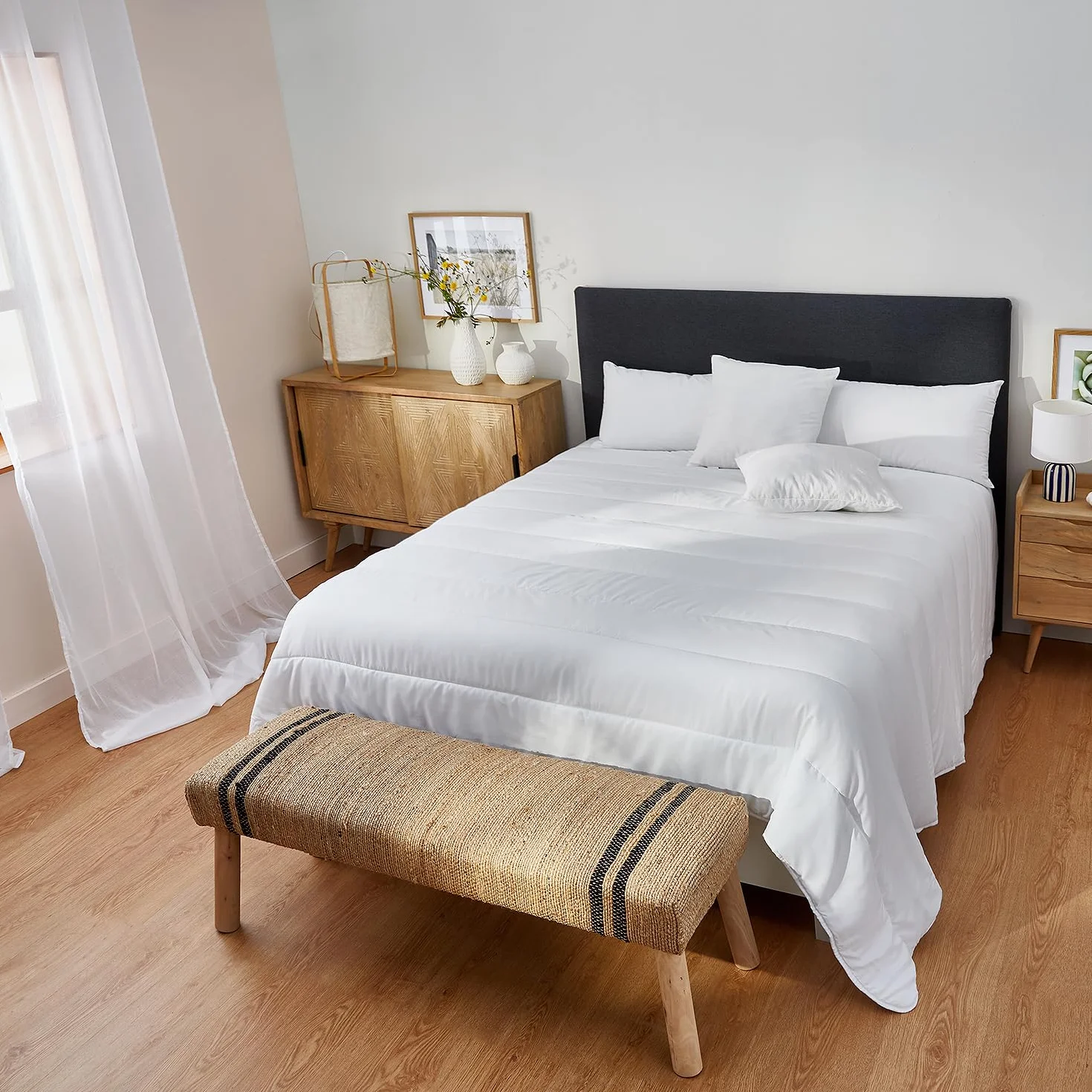Pikolin Home - Kołdra z włókna Aloe Vera jesień-zima 300 gr, Dermoprotector i oddychająca, dla wrażliwej skóry, wypełnienie łóżka 120 (200 x 200 cm)