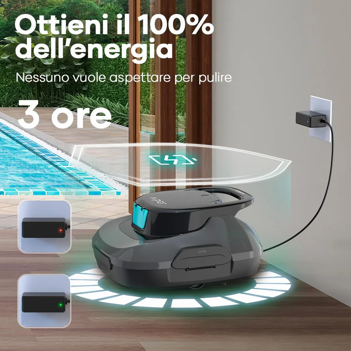Aiper Scuba SE M3 Piscina Limpiafondos 90 min autonomia szary