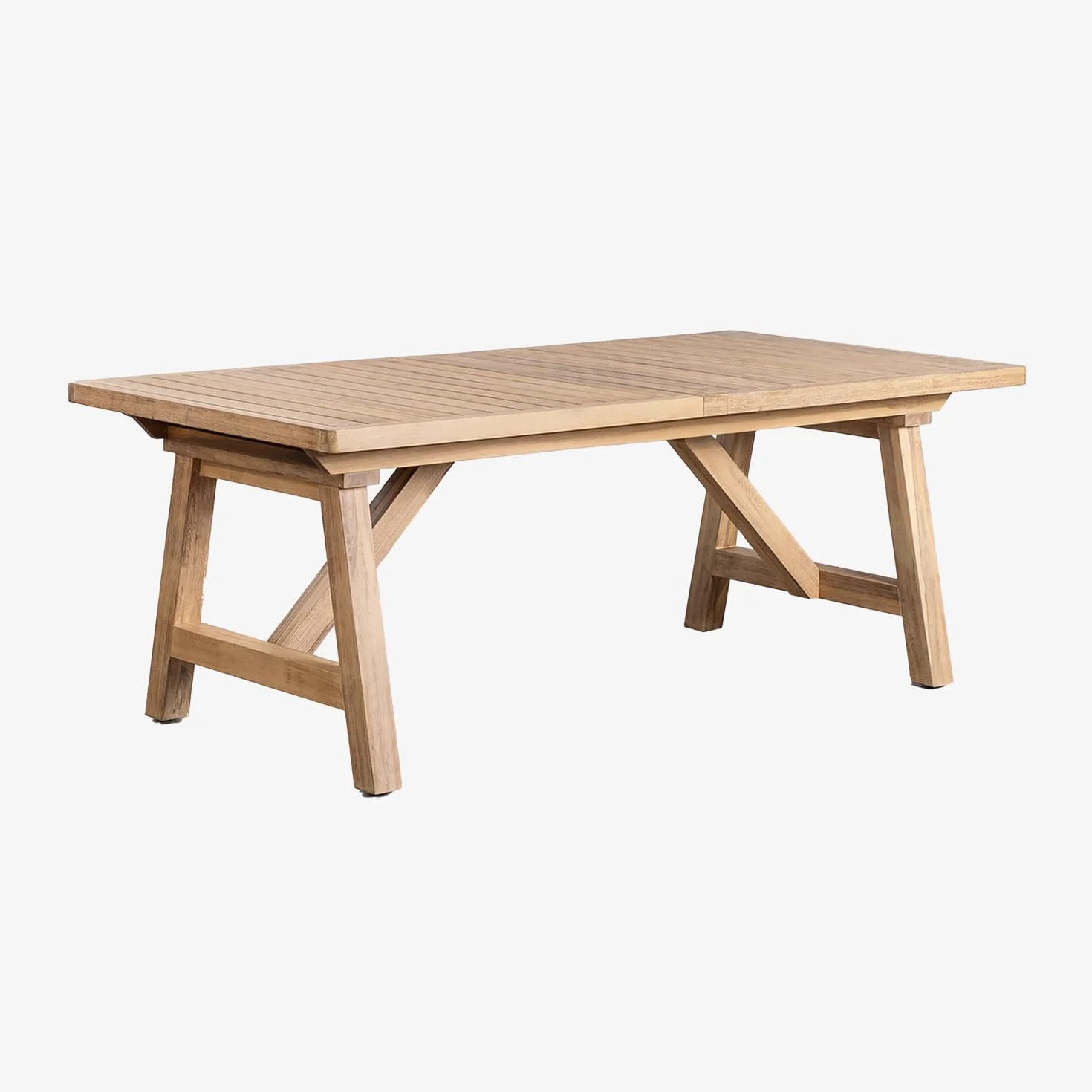 SKLUM Prostokątny stół ogrodowy 200-250-300x100 cm rozkładany z drewna akacjowego Dubai
