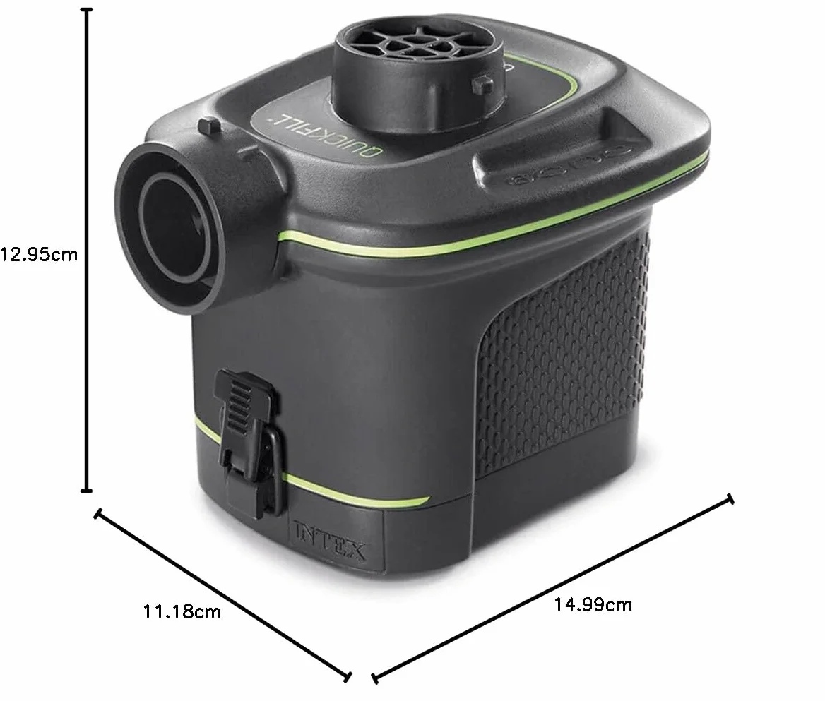 Intex Quick-Fill Pompa do Łóżek Dmuchanych, Czarny/Zielony, 420 l/min