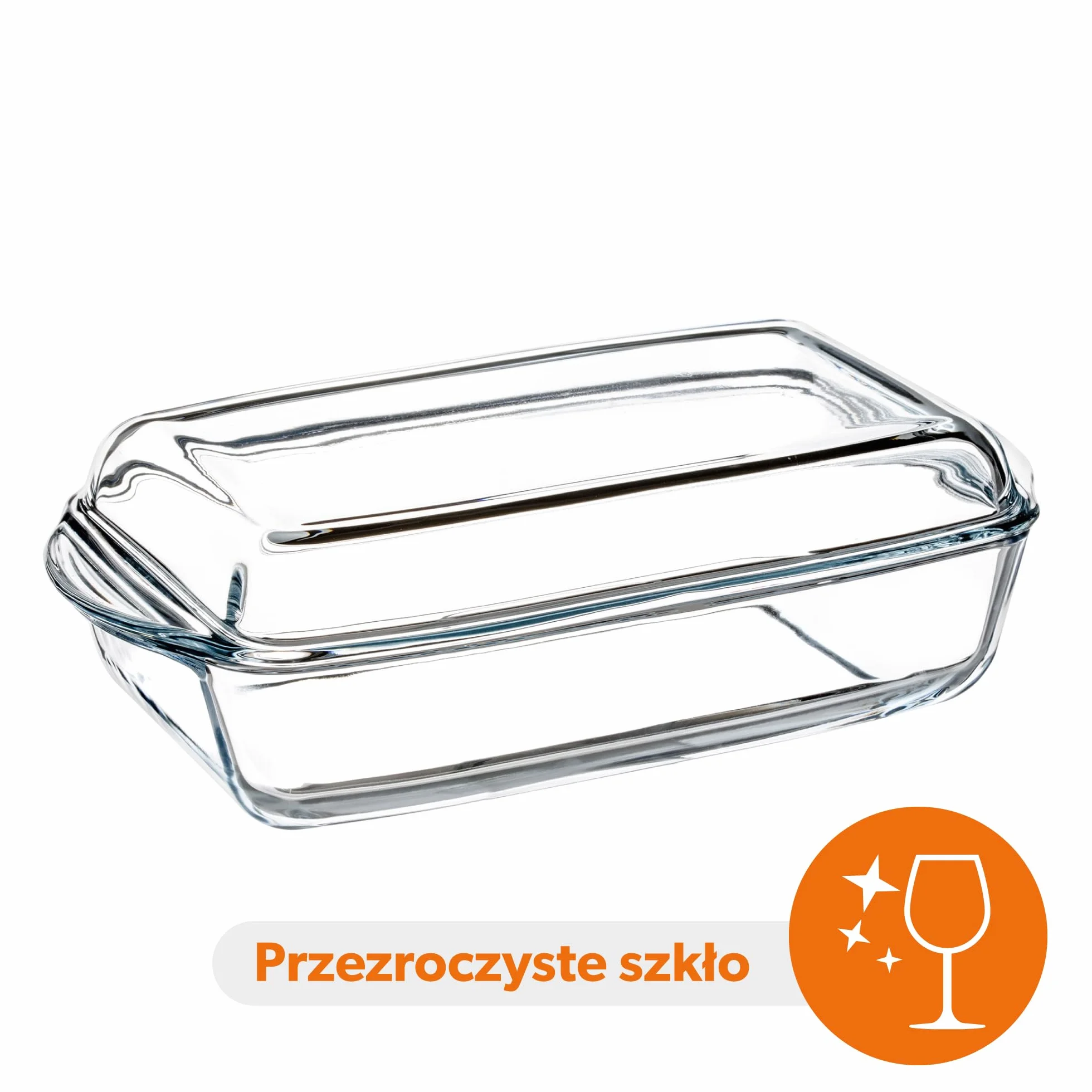KADAX Prostokątne naczynie żaroodporne 3,95 l z pokrywą do lasagne, mięsa i zapiekanek