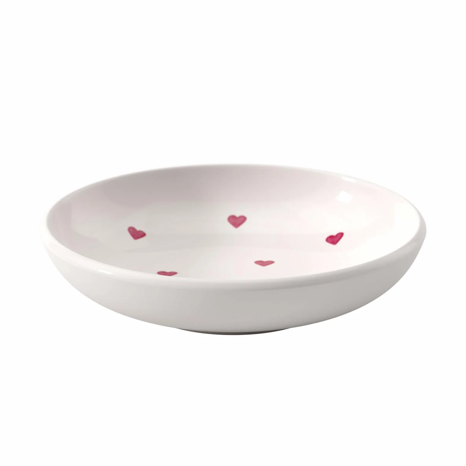 Villeroy & Boch Like with Love miska do dipów, wymiary: ok. 12 x 12 x 3 cm, biała z czerwoną dekoracją akwarelową, nadaje się do mycia w zmywarce i kuchence mikrofalowej, wzór serca, mała miska na