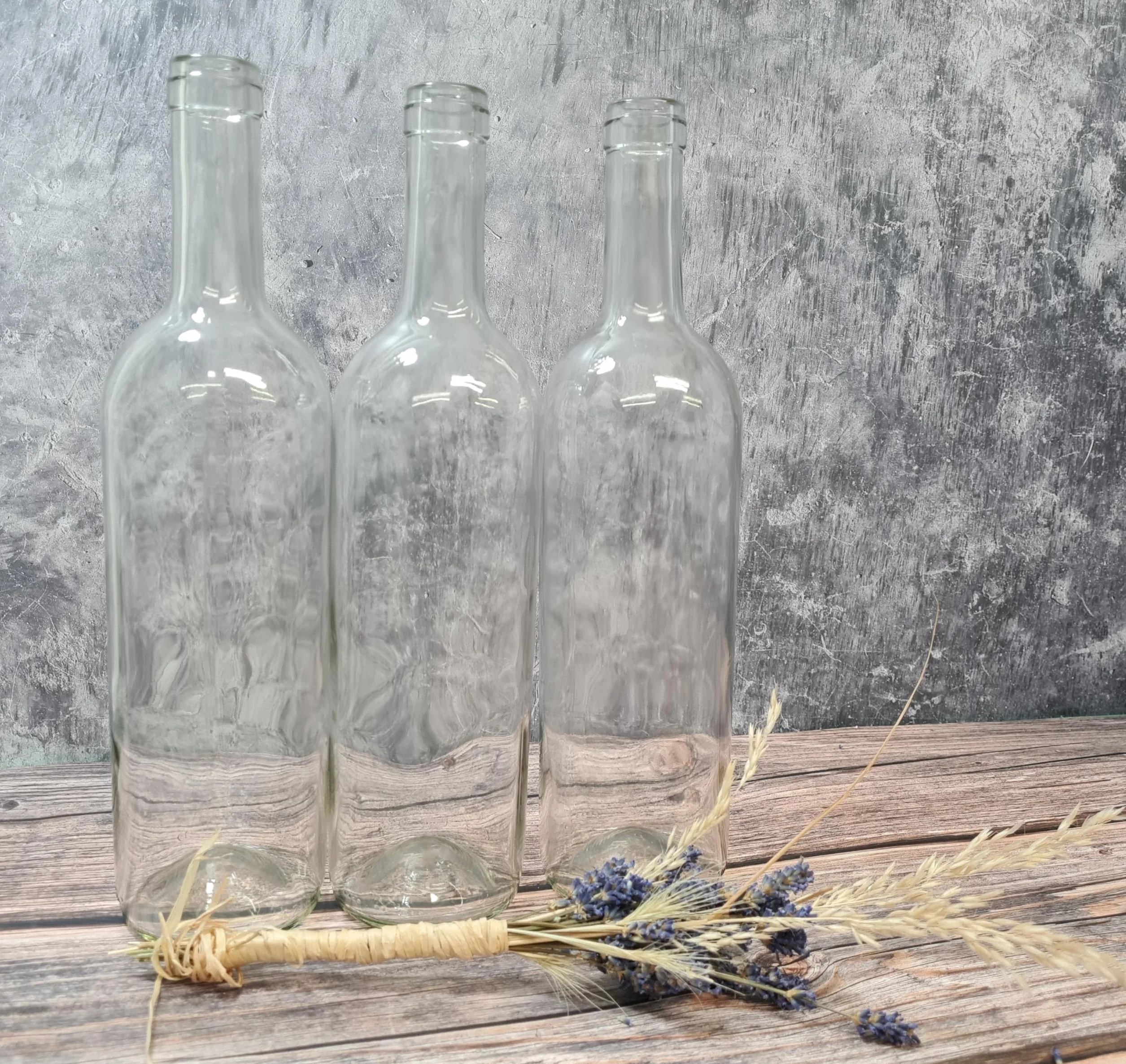 Szklane butelki na wino Bordeaux 750 ml 24 szt. do domowego wyrobu wina
