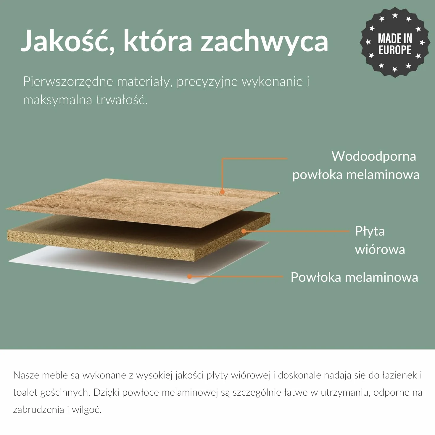 Planetmöbel Zestaw mebli łazienkowych umywalka z mebel podumywalkową 45 x 60 x 33 cm z szafką z lustrem 40 cm, 2X szafki midi do łazienki i WC dla gości, dąb sonoma