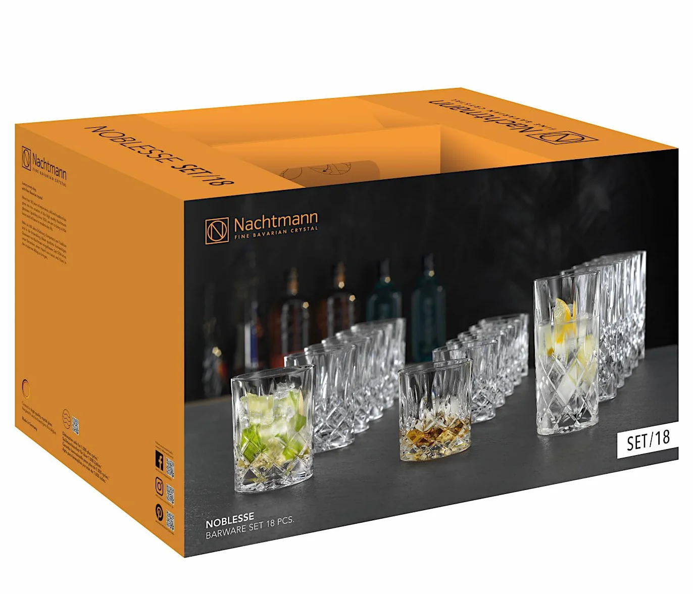 Spiegelau & Nachtmann 101764 Noblesse zestaw kubków 18 cz. Z106785 przezroczysty
