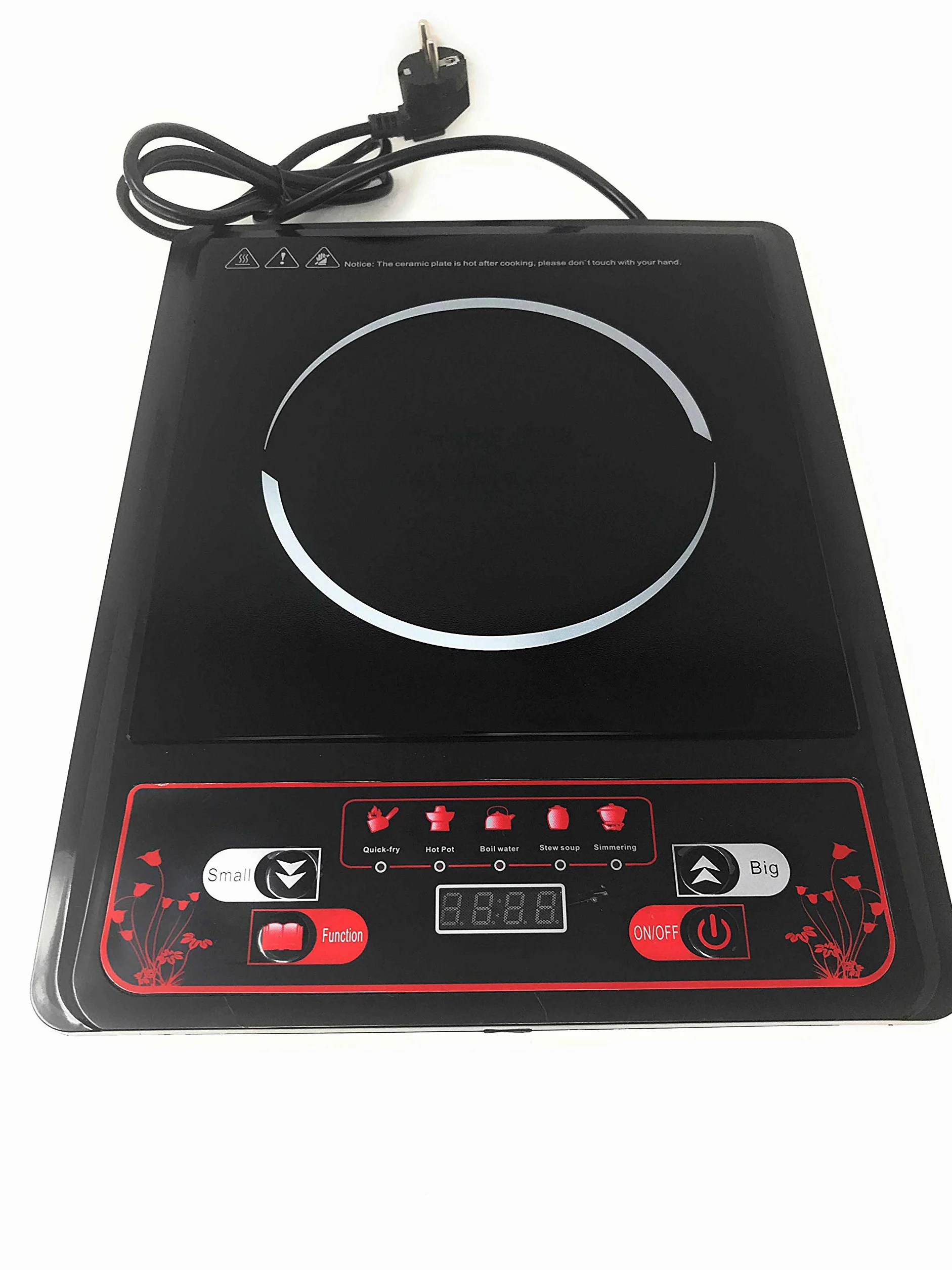 Przenośna płyta indukcyjna 2000 W, kuchenka elektryczna 270°C