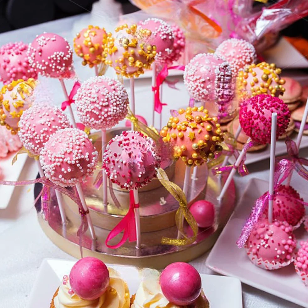 Forma Pop Cake, foremki na cukierki, 20 wgłębień silikonowa forma do wyskakujących patyczków, z 100 patyczkami do smoczka czekoladowego, narzędzia do pieczenia DIY, różowa