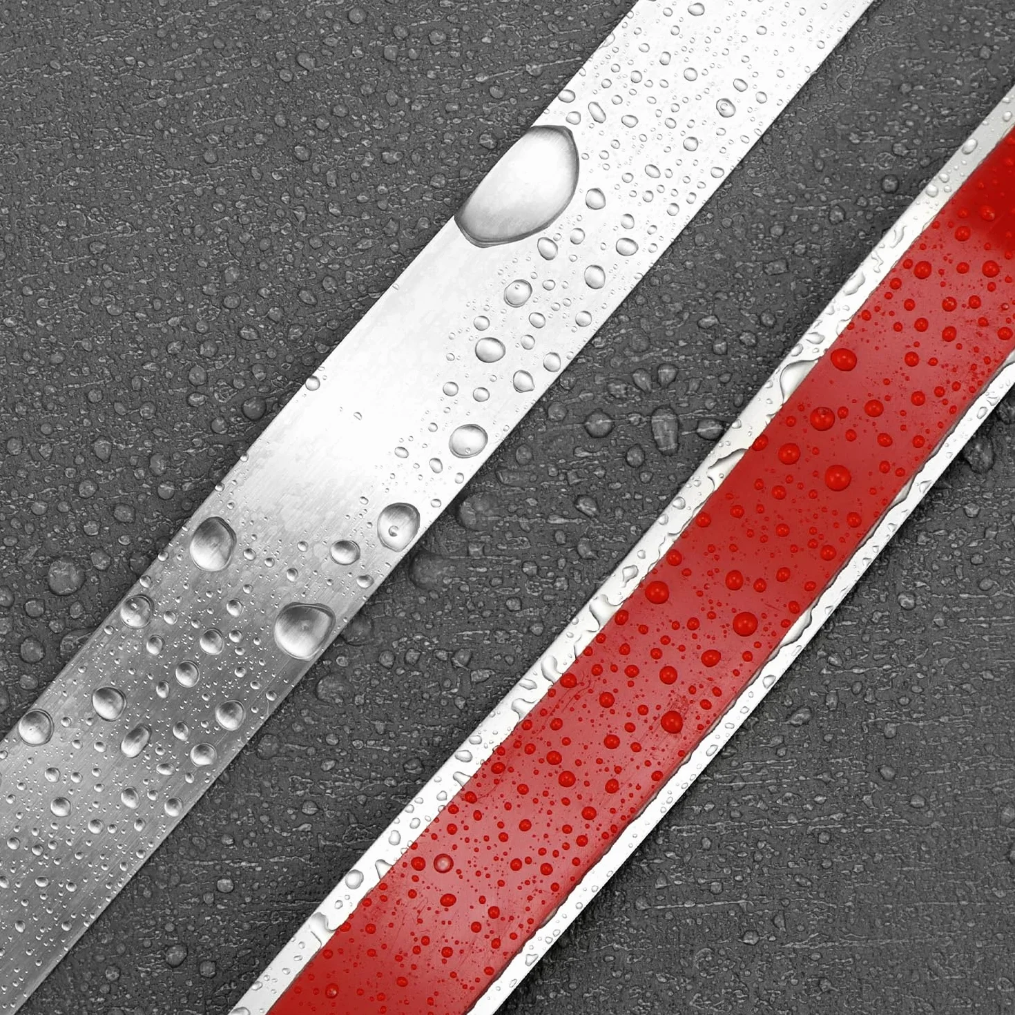 QWORK® Listwa ścienna ze stali nierdzewnej, 20 mm x 5 m, szczotkowane wykończenie, srebrna, odklej i przyklej, do dekoracji ścian, ramy lustra, wypełnienia szczeliny kominkowej i innych