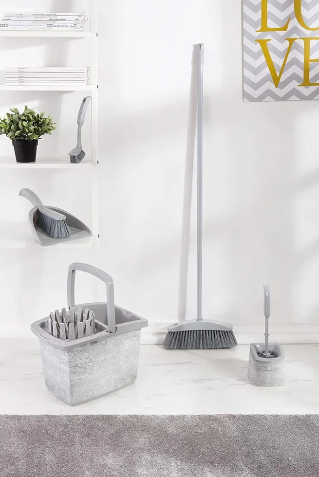 York Szczotka i szufelka w stylu loftu, zestaw szufli do zamiatania, perfekcyjne czyszczenie z zestawem do czyszczenia, stylowa miotła, która pasuje do każdego wystroju mieszkania