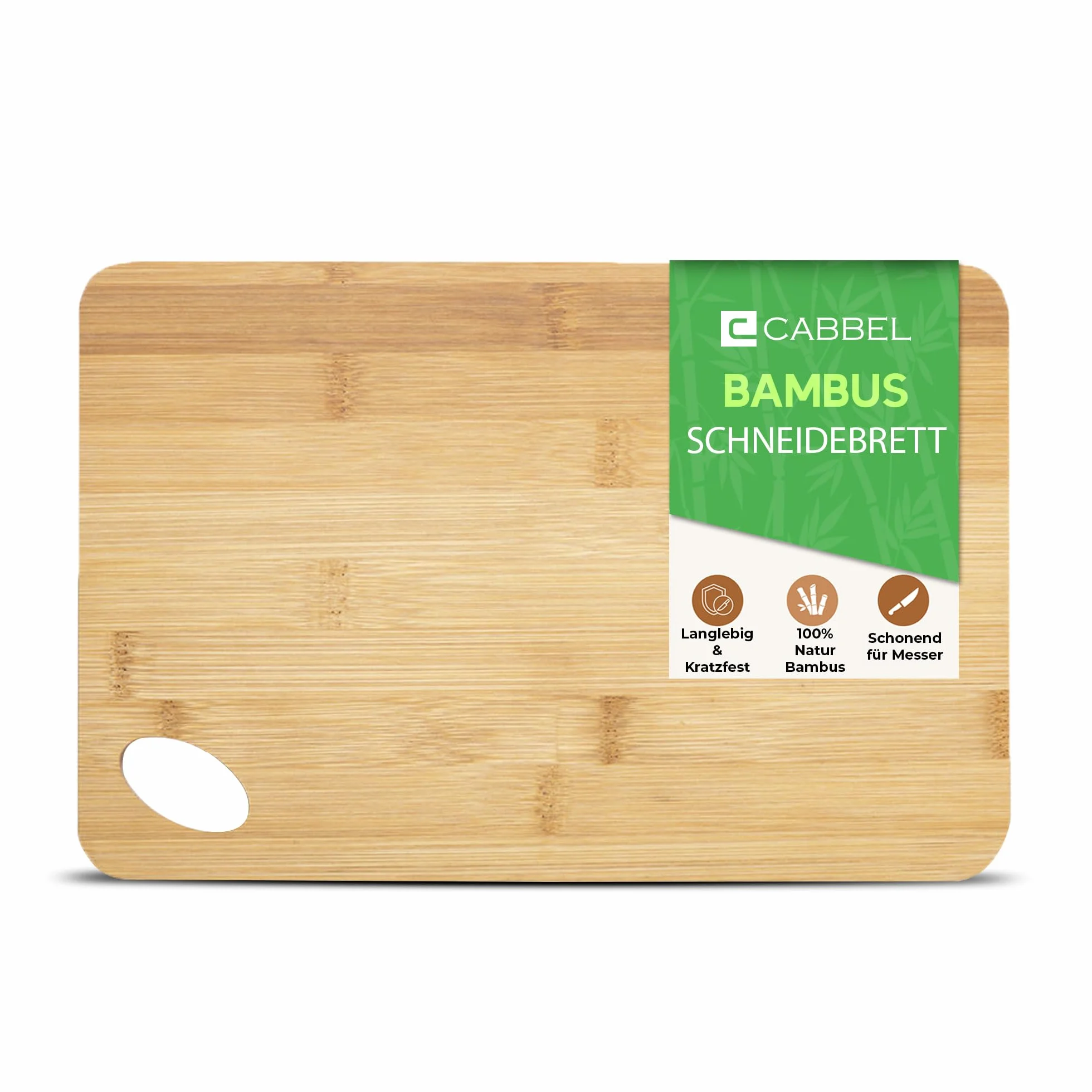 Bambusowa deska do krojenia 20 x 15 cm dwustronna z uchwytem