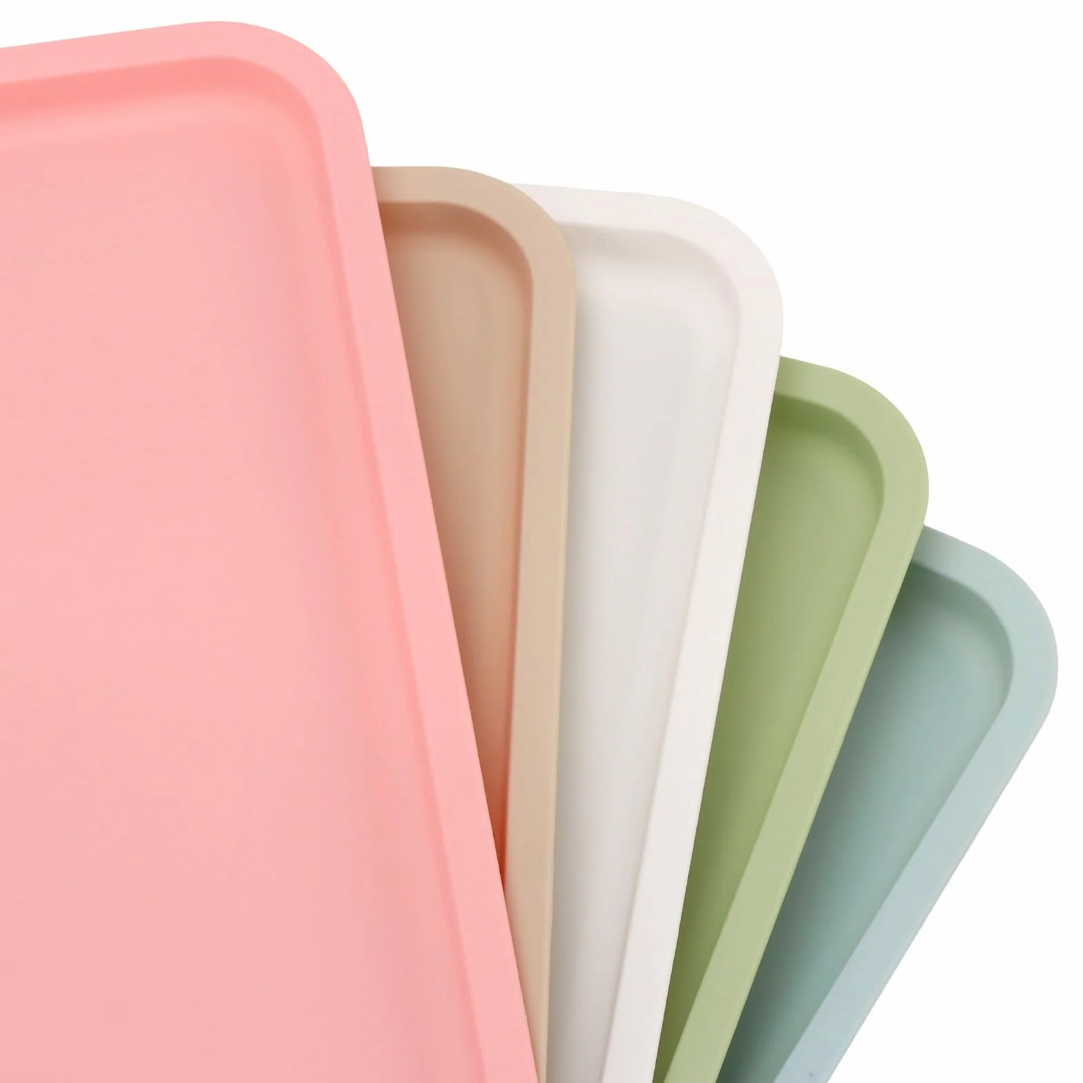 ZOENHOU plastikowe tace PP 30,5x23x2 cm 10 sztuk 5 kolorów