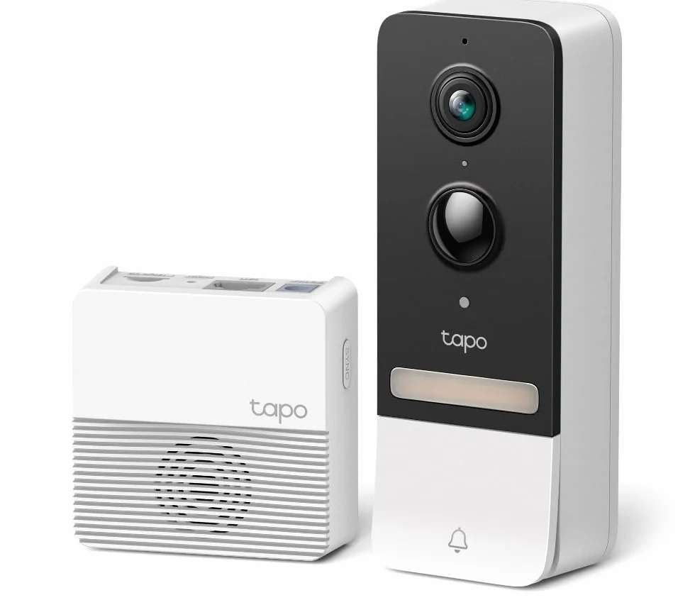 TP-Link Tapo D230S1 | Wideodzwonek bezprzewodowy 2K QHD z kamerą i stacją bazową H200 | Szeroki kąt widzenia | Detekcja AI | Kolorowy tryb nocny | Kompatybilny z Alexa i Google Home