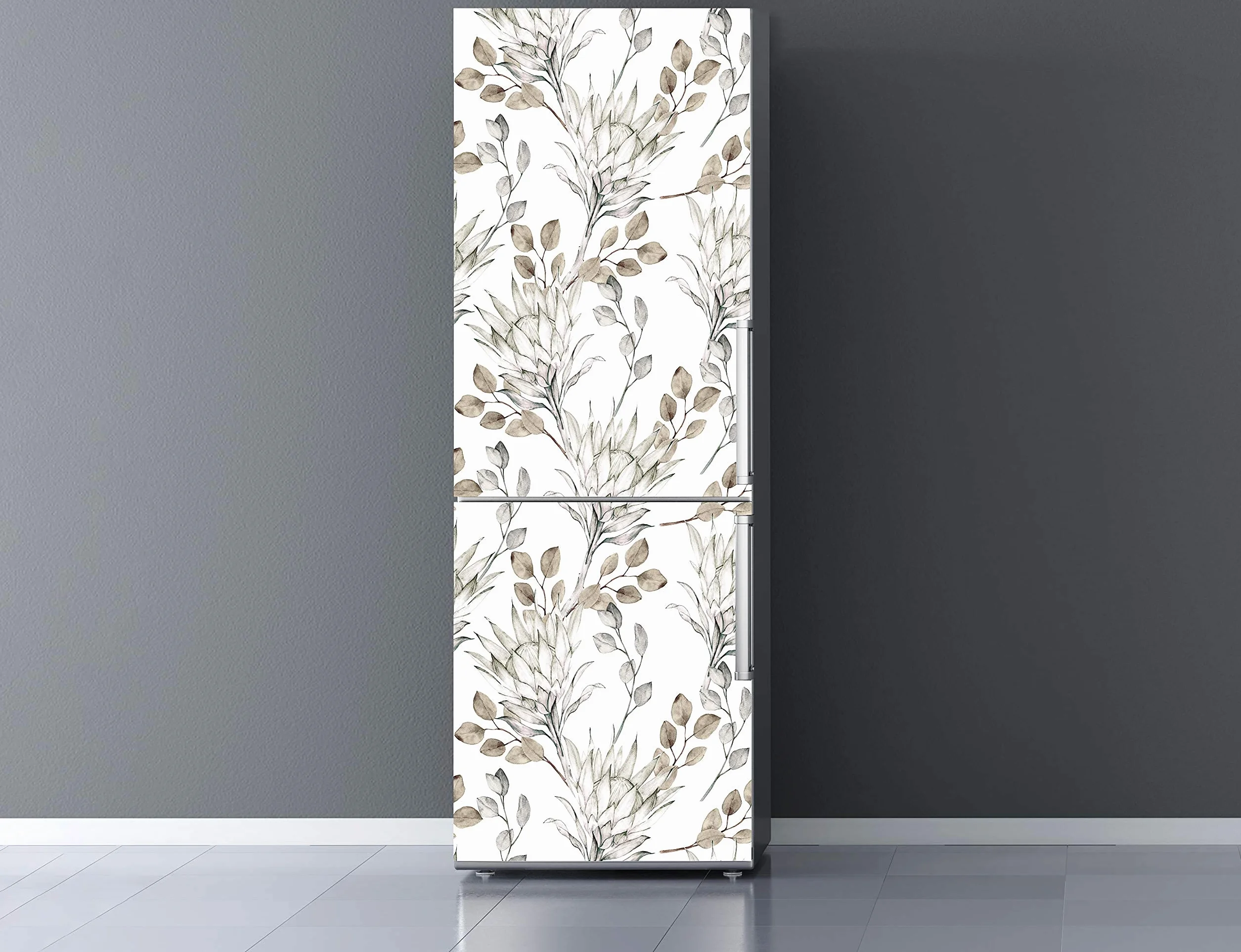 Oedim winylowa naklejka na lodówkę, suche gałęzie, 200 x 60 cm, wytrzymała i ekonomiczna, samoprzylepna, dekoracyjna, eleganckie wzornictwo