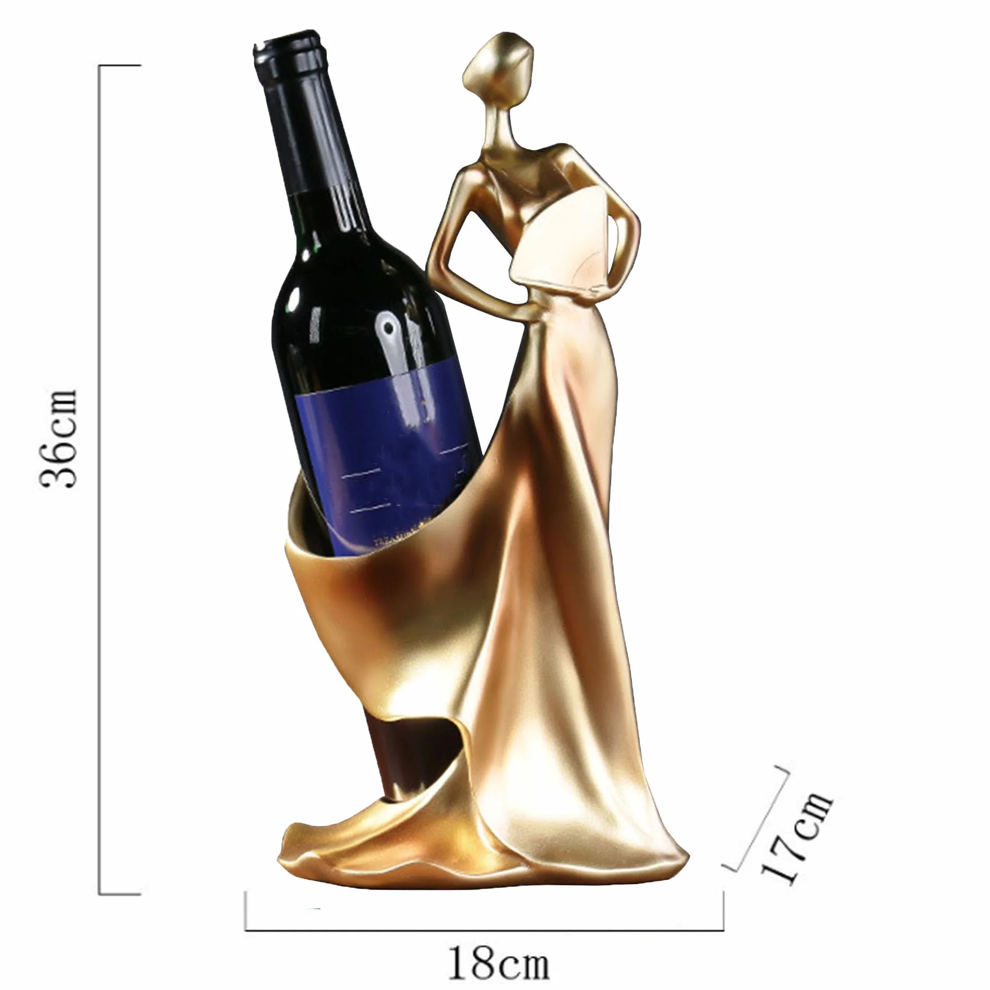 Stojak na wino pojedynczy uchwyt na butelkę na blat dekoracja wnętrz