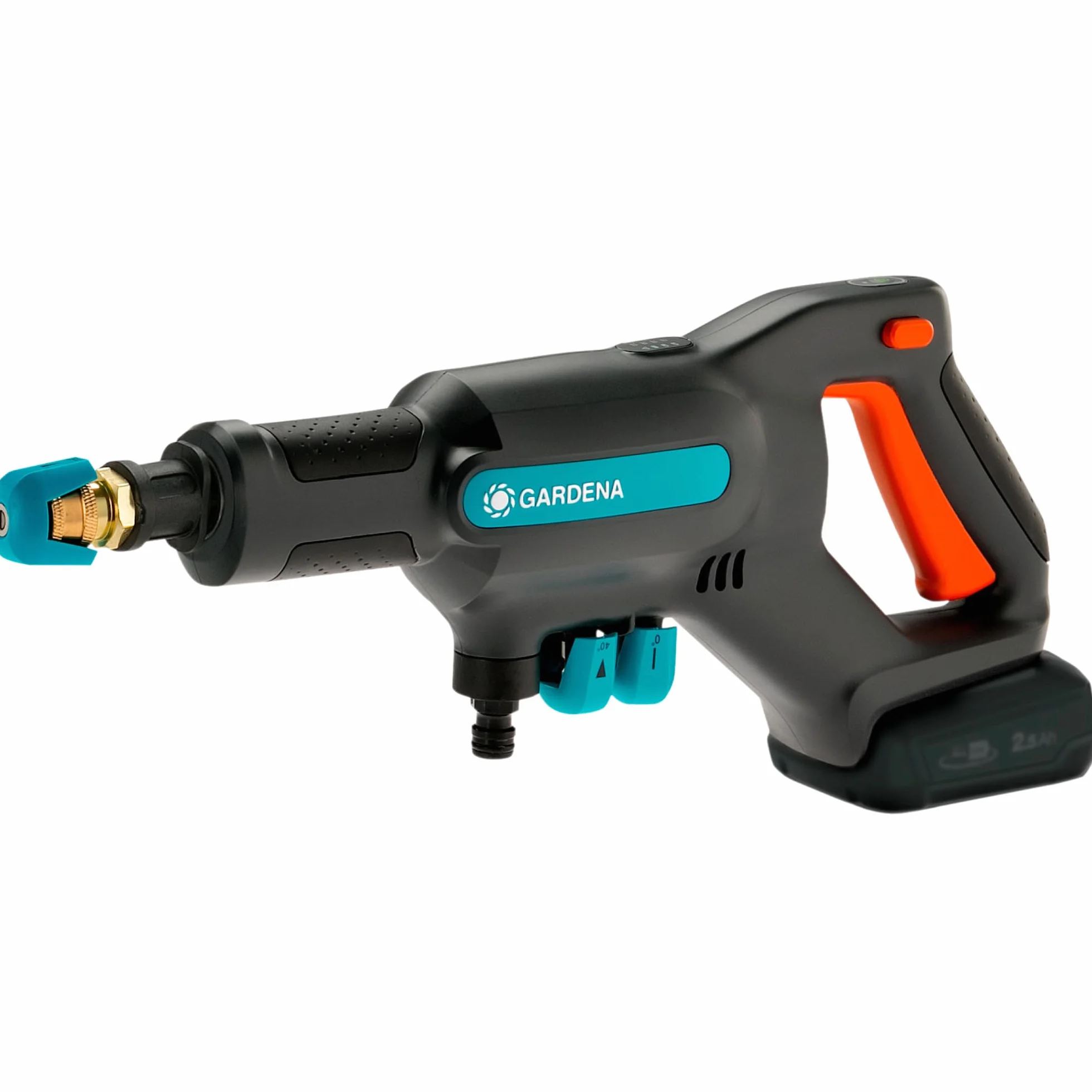 Gardena Akumulatorowa myjka średniociśnieniowa AquaClean 24/18V P4A – bez akumulatora: Regulowane ciśnienie wody, Dysze, Trzy tryby czyszczenia, przenośne narzędzie do użytku na zewnątrz (14800-55)