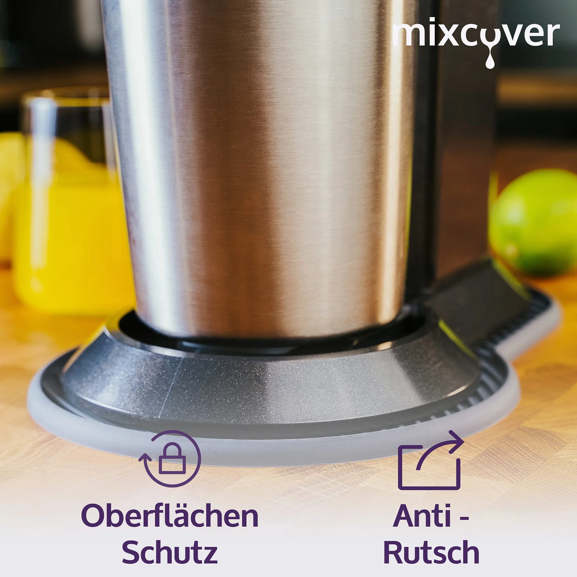 Mixcover szara silikonowana podkładka dla Sodastream Crystal, kompatybilna z sodastream crystal 2.0, sodastream crystal 3.0, ochrona przeciwodkawanie, podkładka, akcesoria do saturatora Soda Stream
