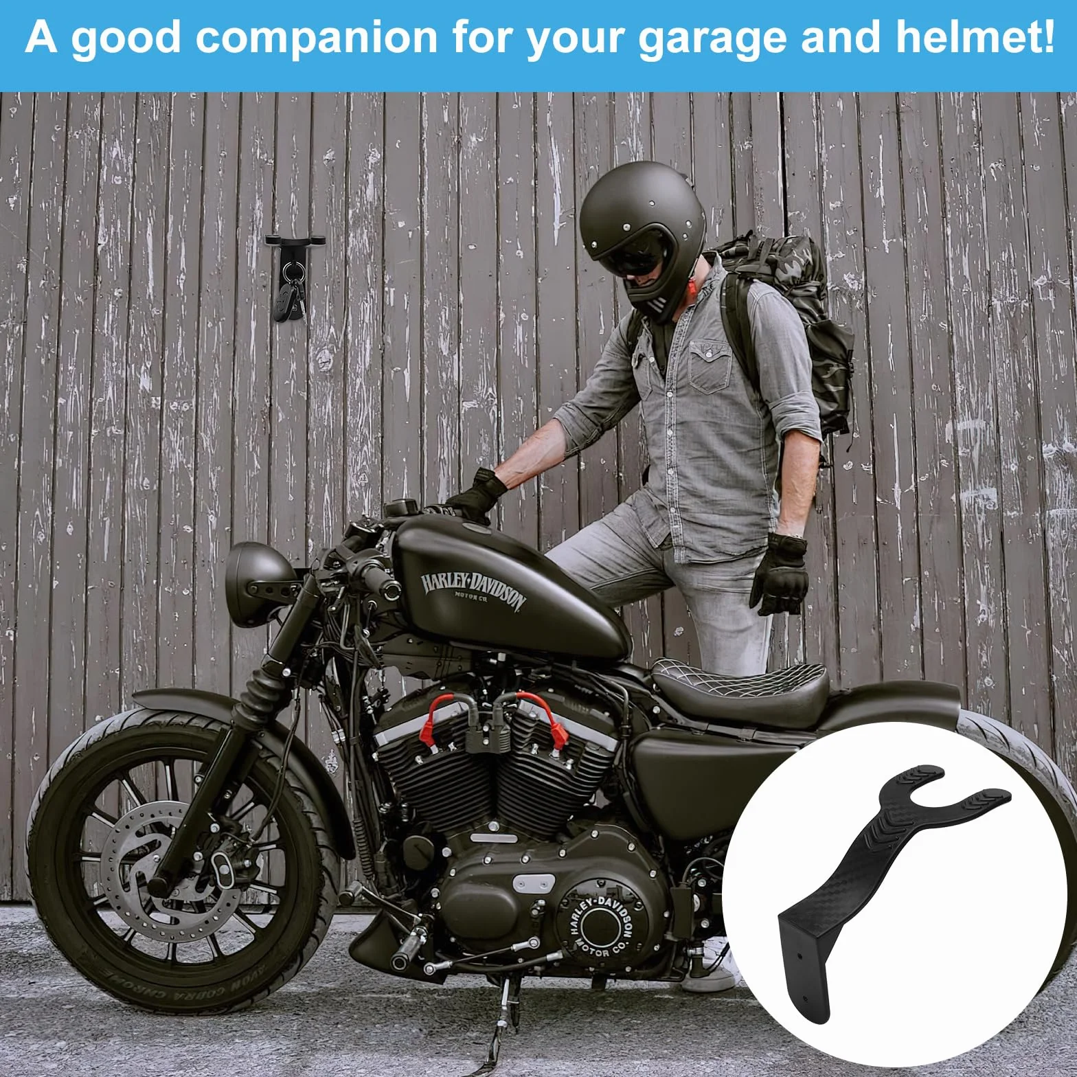 HENGBIRD Uchwyt ścienny na kask, 3 sztuki, czarny uchwyt na kask z hakiem, uchwyt na kask, montaż ścienny, uchwyt na kask, do zawieszenia na kasku, na klucze, plecaki i szale, 3 sztuki