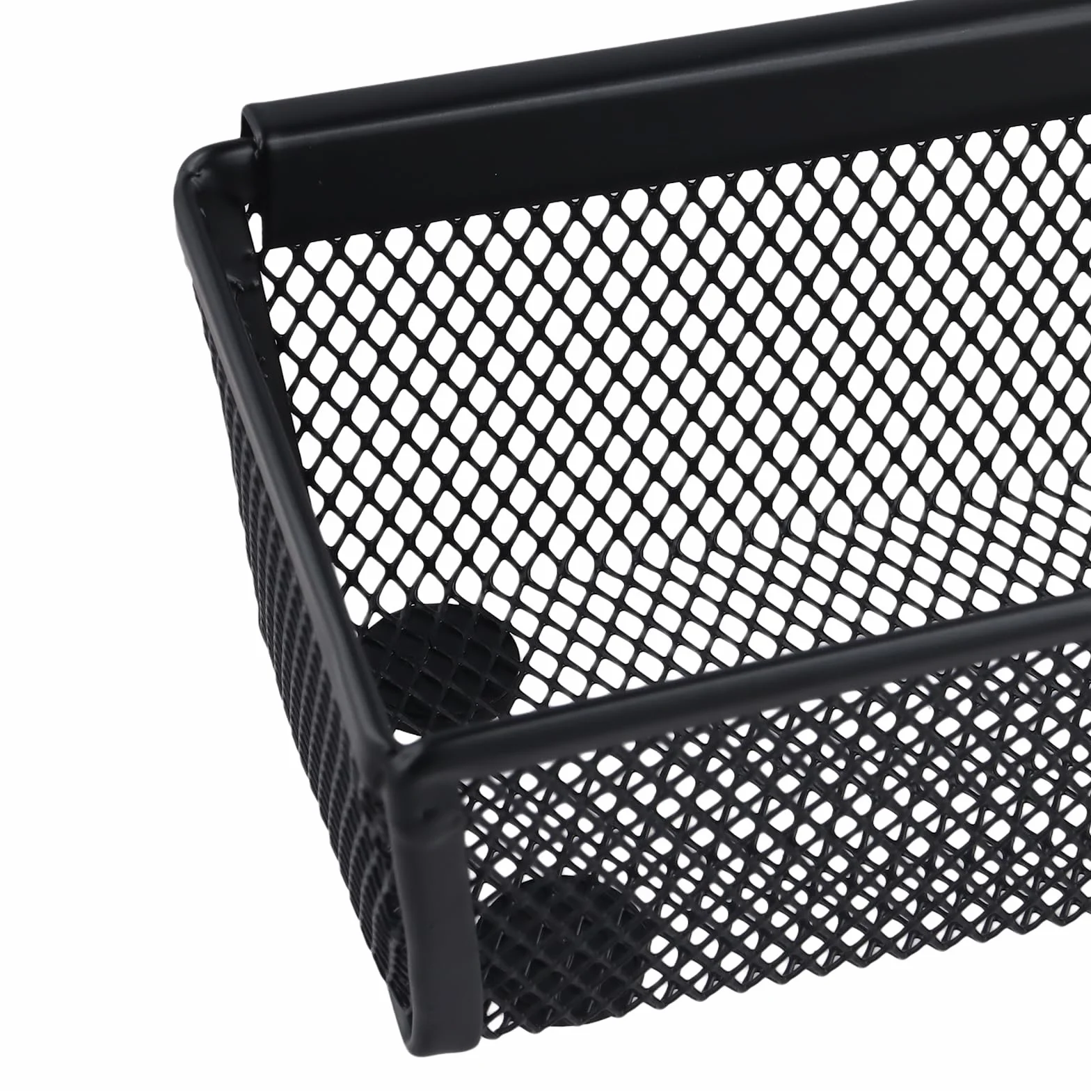 FUNSUEI Zestaw 6 pojemników na sztućce do szuflad 22,3 x 8 x 5,2 cm czarne metalowe
