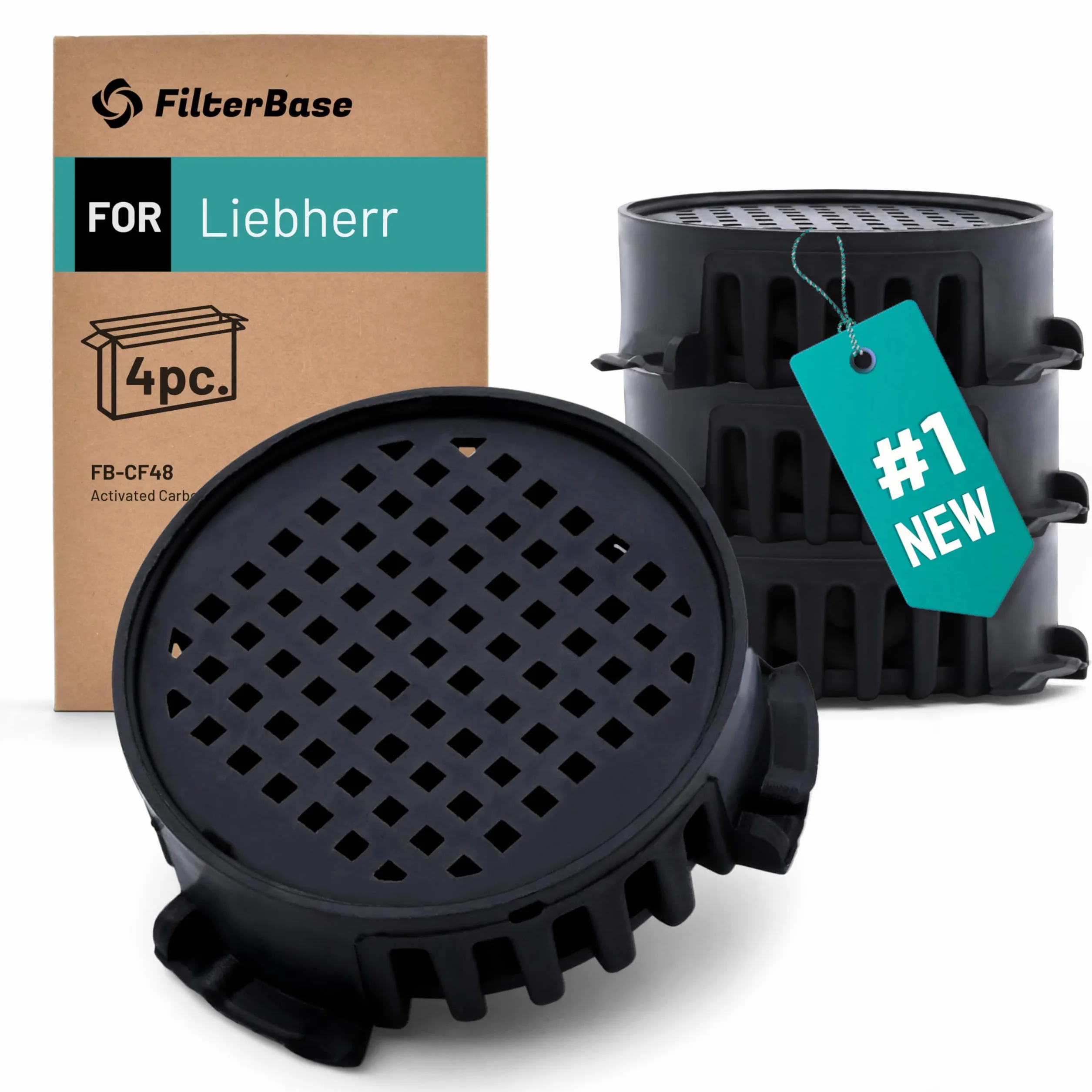 Filtr z węglem aktywnym 4 sztuki pasuje do Liebherr 9096342 9881116 7440006 9882304 Miele 10806820