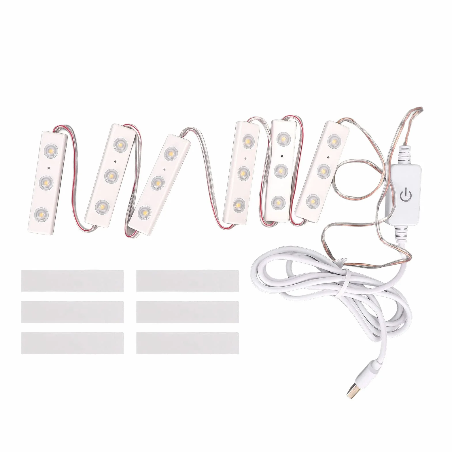 Led Vanity Mirror Lights Vanity Make Up Light, String Light Bars Ultra Bright White LED, Regulacja Jasności Lights Strip, USB Plug In Mirror Lights do Makijażu Toaletka i Lustro łazienkowe(6 strun)