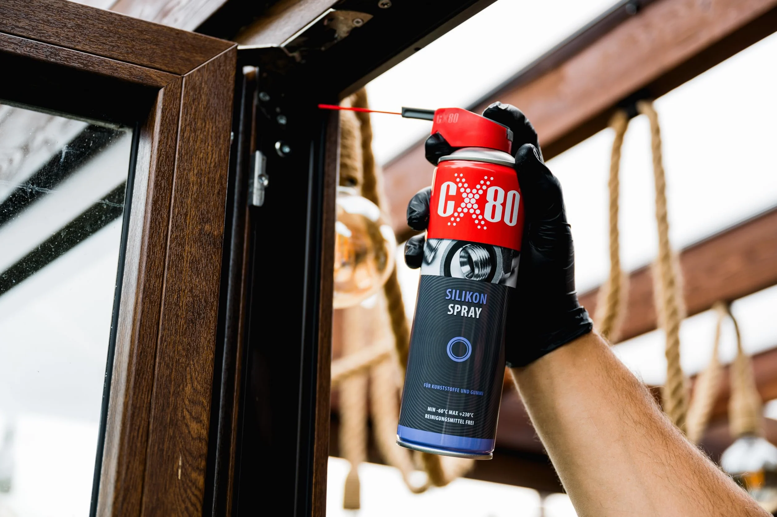 CX80 | Spray silikonowy – bezbarwny smar do tworzyw sztucznych, gumy i metalu, z certyfikatem NSF, antyadhezyjny, odporny na zabrudzenia, odporny na temperaturę do +230°C | DuoSpray, 500 ml