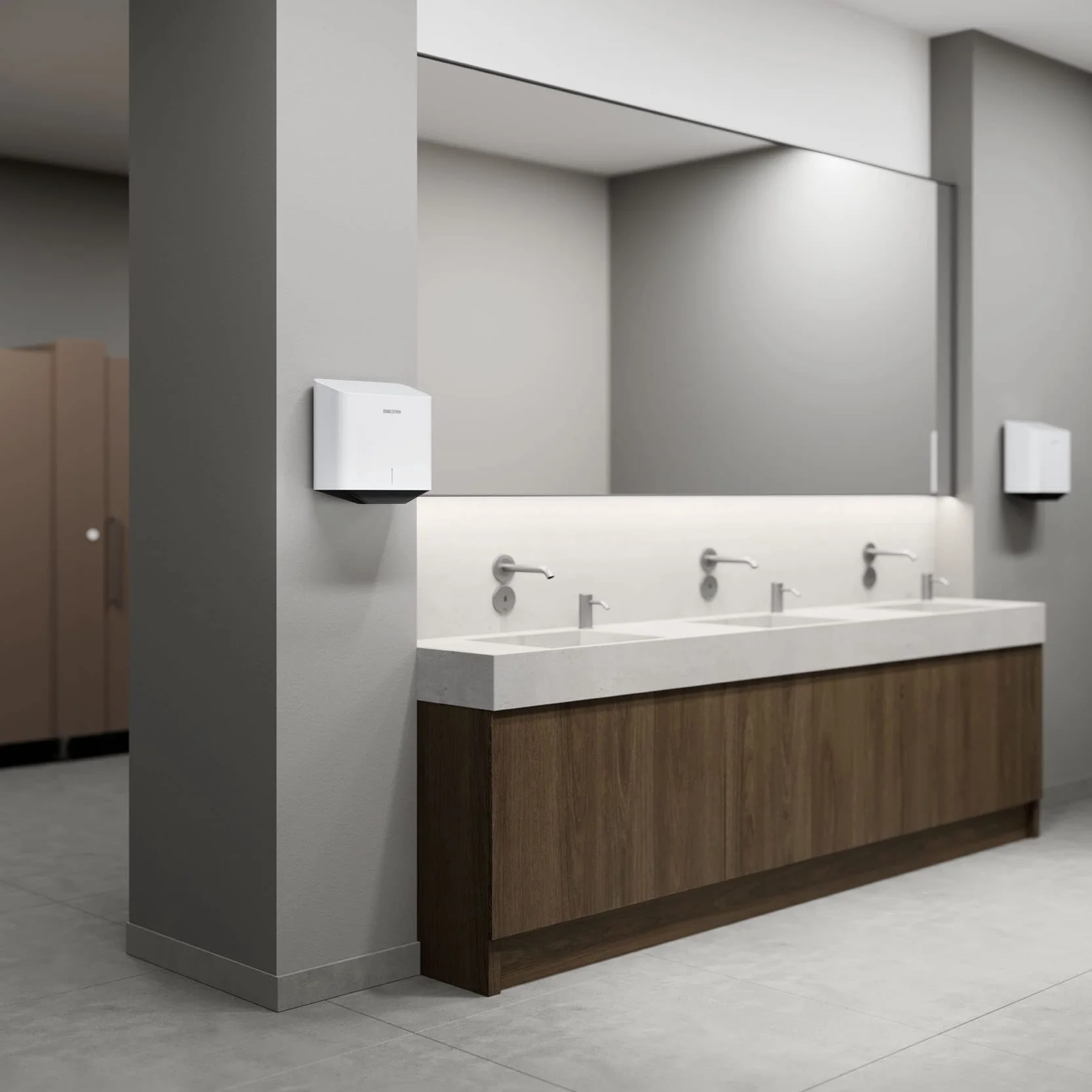 STIEBEL ELTRON Bezdotykowa automatyczna suszarka do rąk ULTRONIC Plus, sterylizator powietrza i filtr HEPA, 320 W, 240 V, biała, plastik, 205632