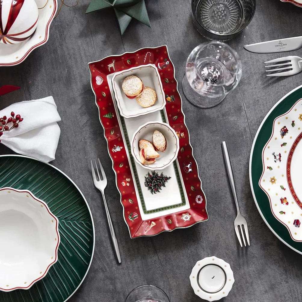 Villeroy & Boch Toy'S Delight Zestaw Naczyń do Serwowania Biały Czerwony 4 Elementy