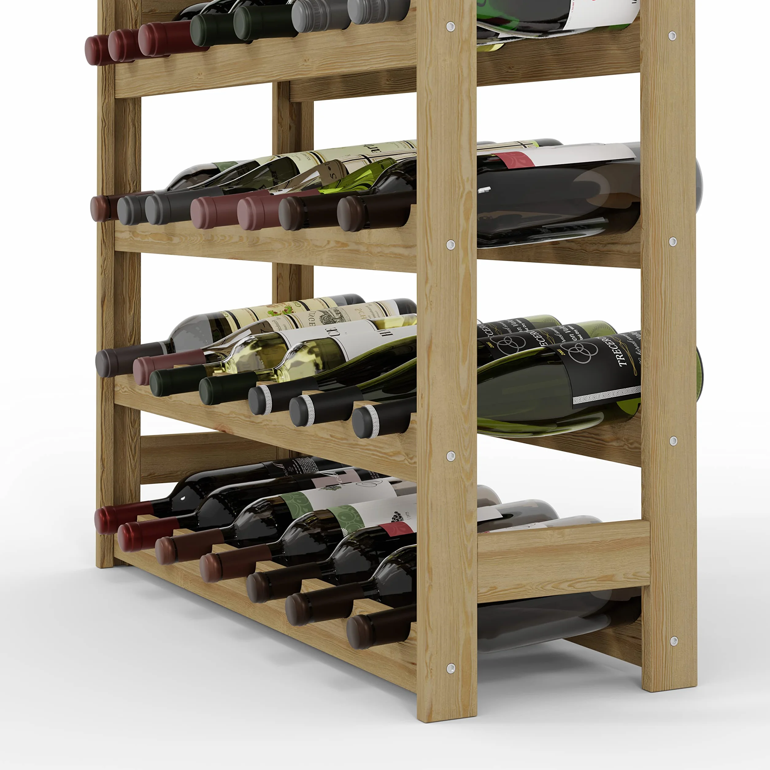 Lenmar Drewniany Regał na Wino RW-1 77 Butelek 166x72.5x25 cm