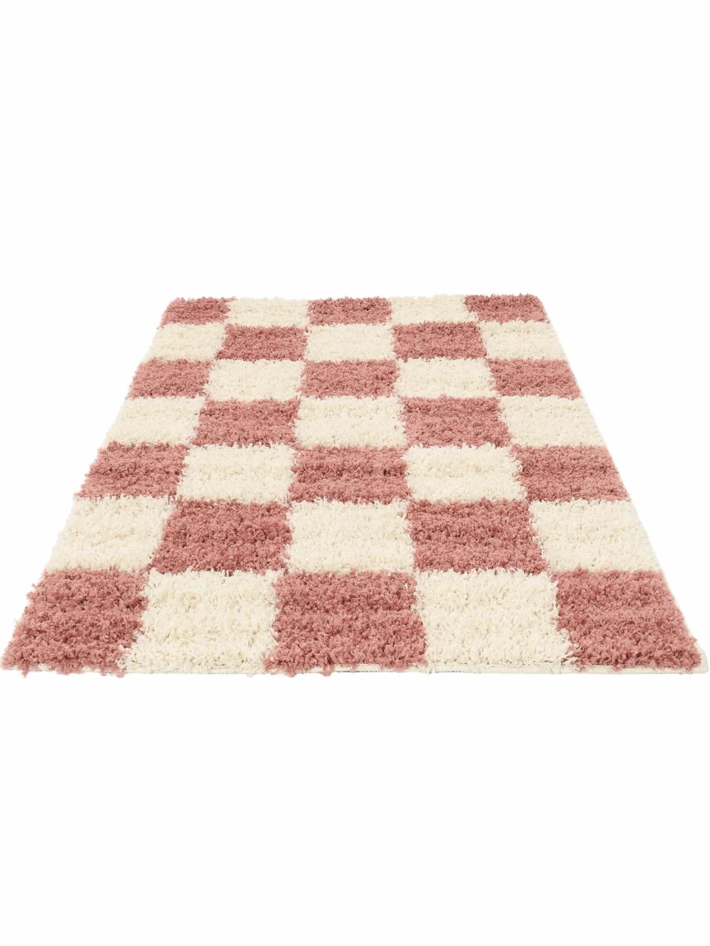 RugVista Chessie, Dywan, Nowoczesne, 100 x 160 cm, Prostokąt, Wysoki, Pokój dzienny, Sypialnia, Czyścić wyłącznie chemicznie, Różowy/Off White