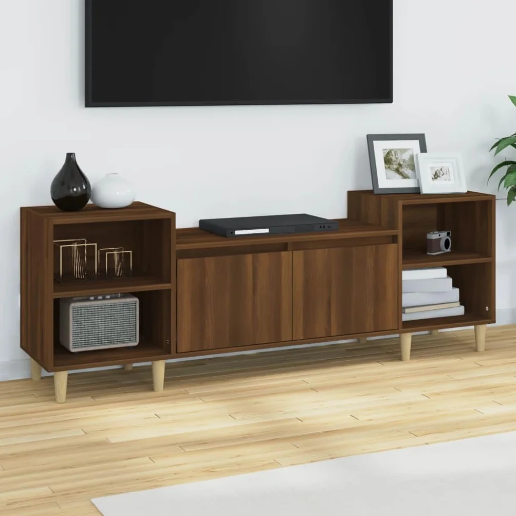 vidaXL Szafka pod telewizor, brązowy dąb, 160x35x55 cm, szafka telewizyjna, szafka pod telewizor, szafka pod tv, szafki telewizyjne