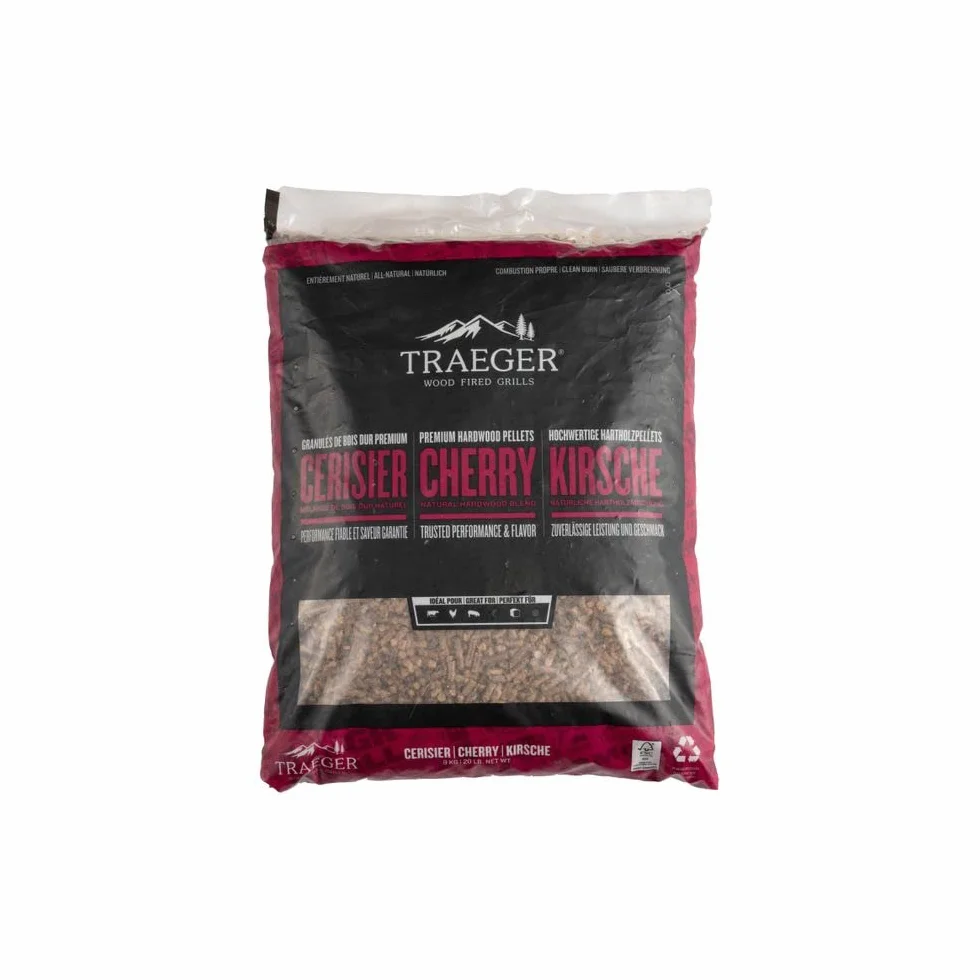 Pellety z naturalnego drewna wiśniowego z certyfikatem FSC do grilla na pellet - 9...