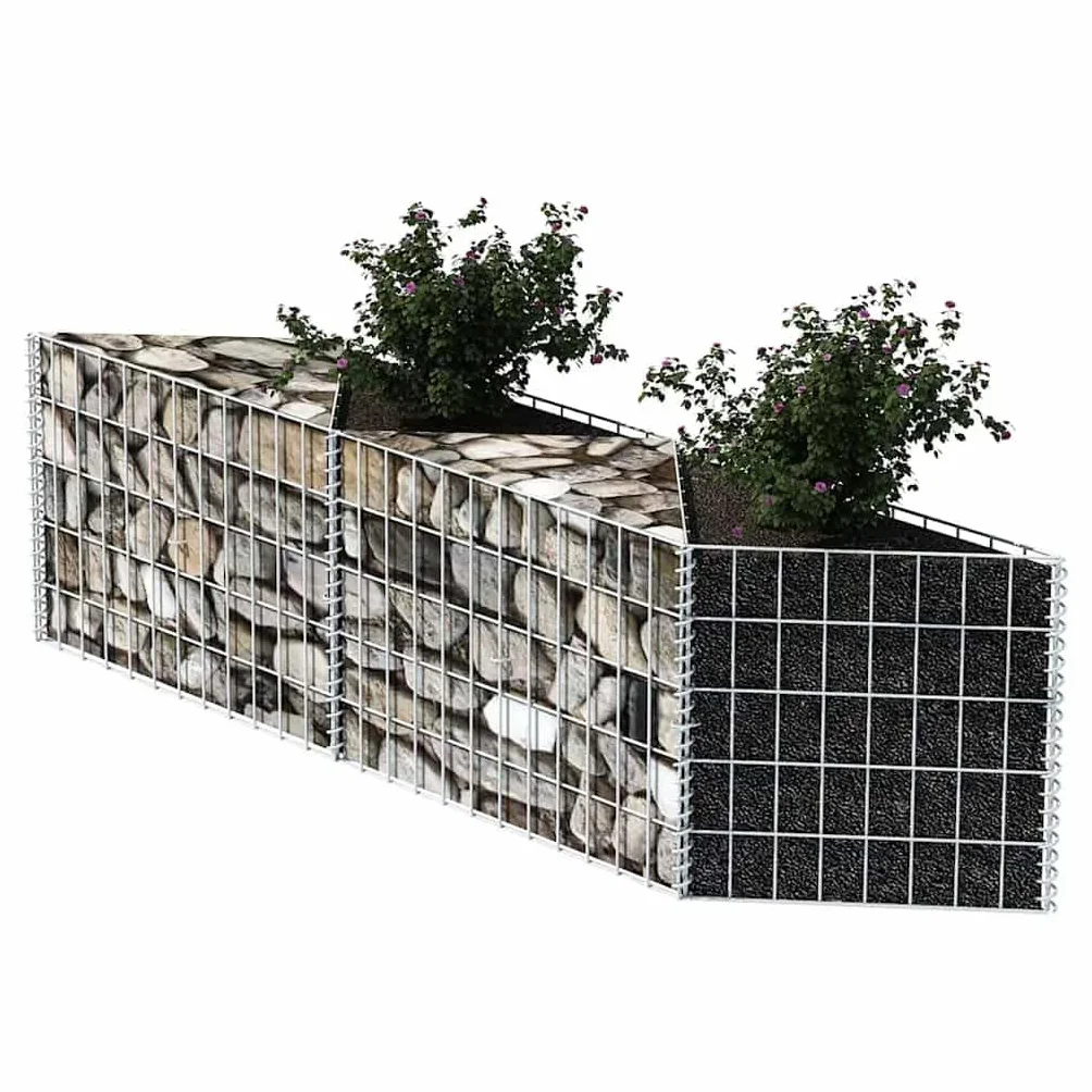 vidaXL Kosz gabionowy, galwanizowana stal, 120x30x50 cm