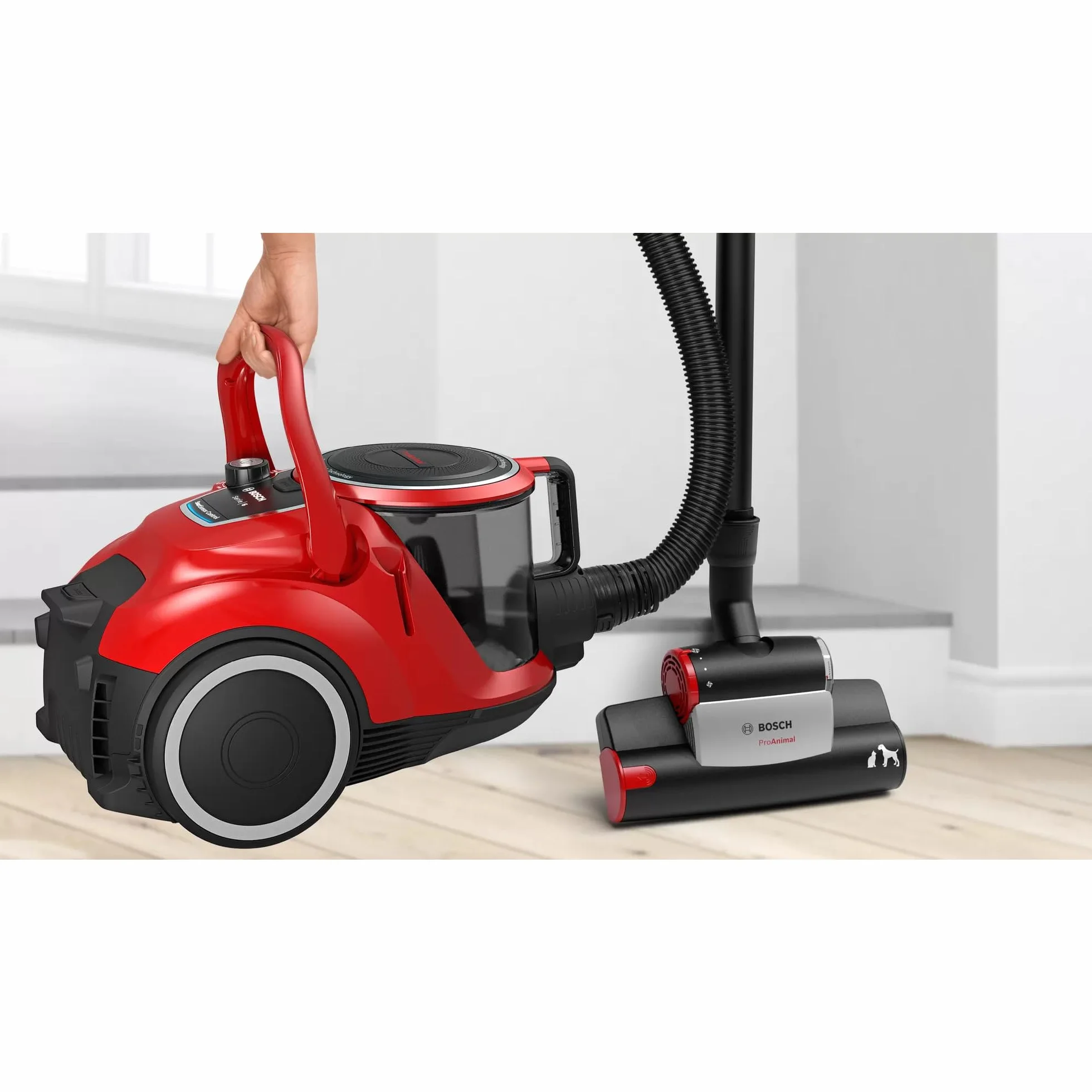 Bosch Hausgeräte Seria 6 Odkurzacz Workowy, Czerwony, 600W 240V