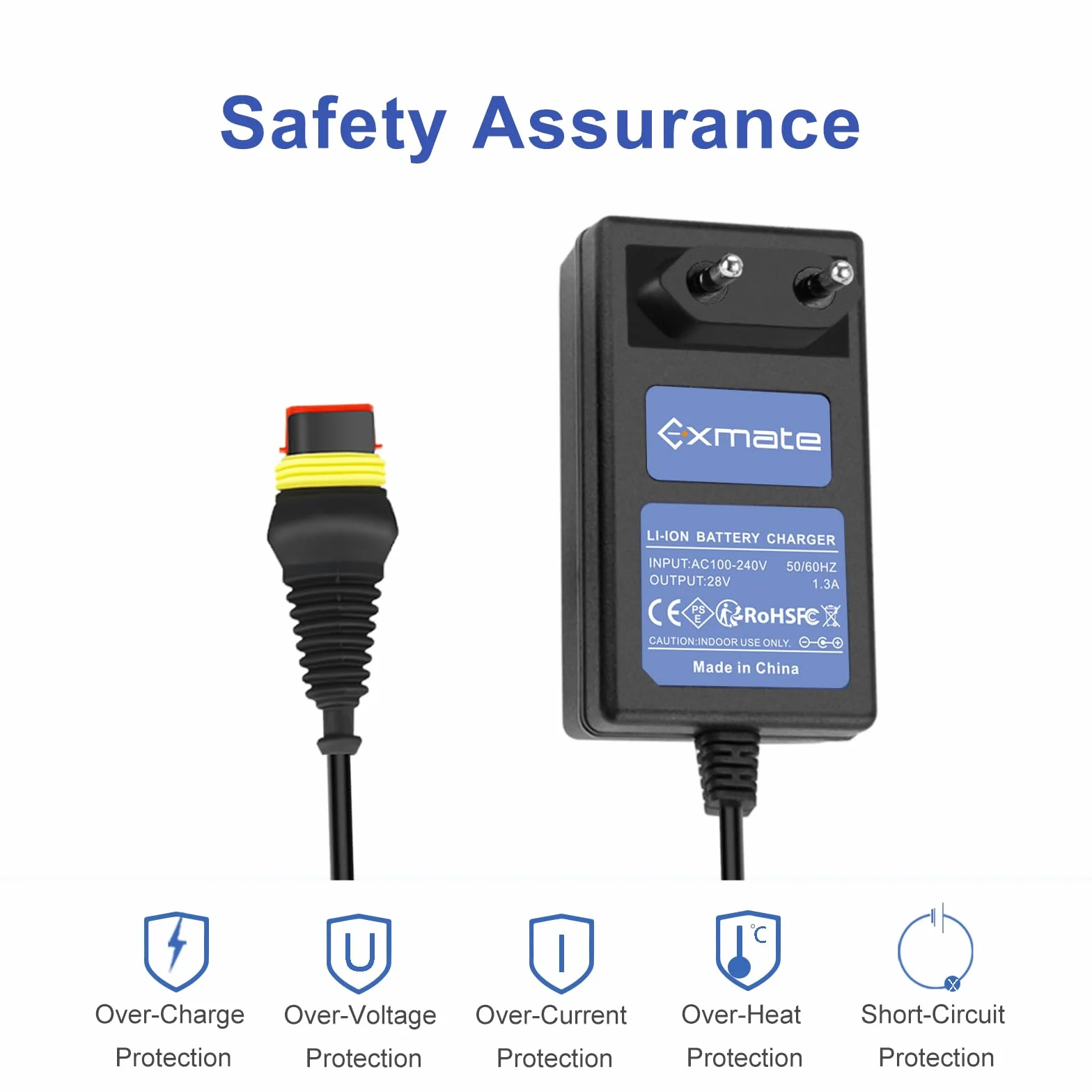 Exmate Adapter 28 V 1,3 A zasilacz sieciowy kompatybilny z Husqvarna Automower 105 305 310 315X 405X 415X, ładowarka do kosiarki Gardena 2016+/Sileno 2018+