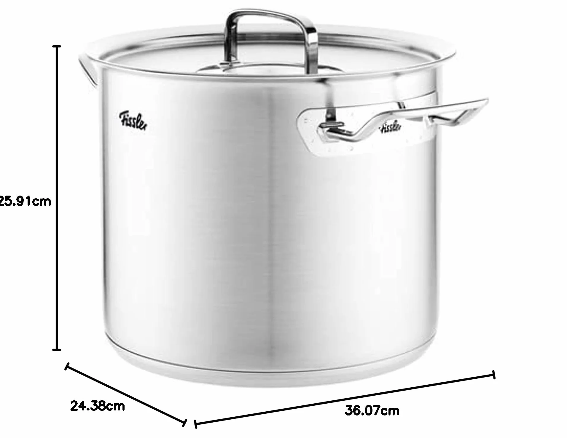 Fissler Original-Profi Garnek do Zupy, Stal Nierdzewna, Srebrny, Ø 24 cm